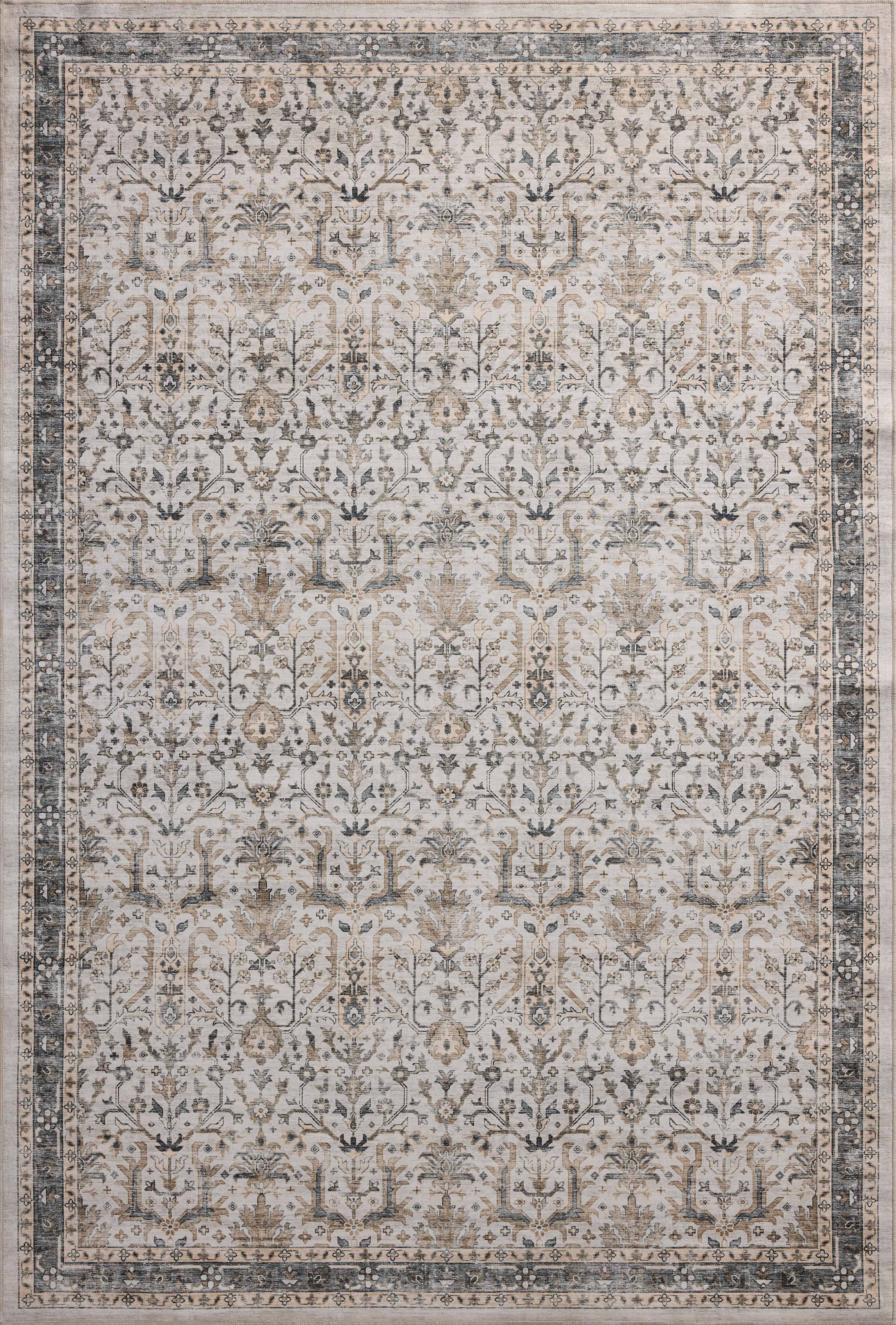Loloi Anniston Ivory / Stone Washable Rug RUGS-patterned Loloi