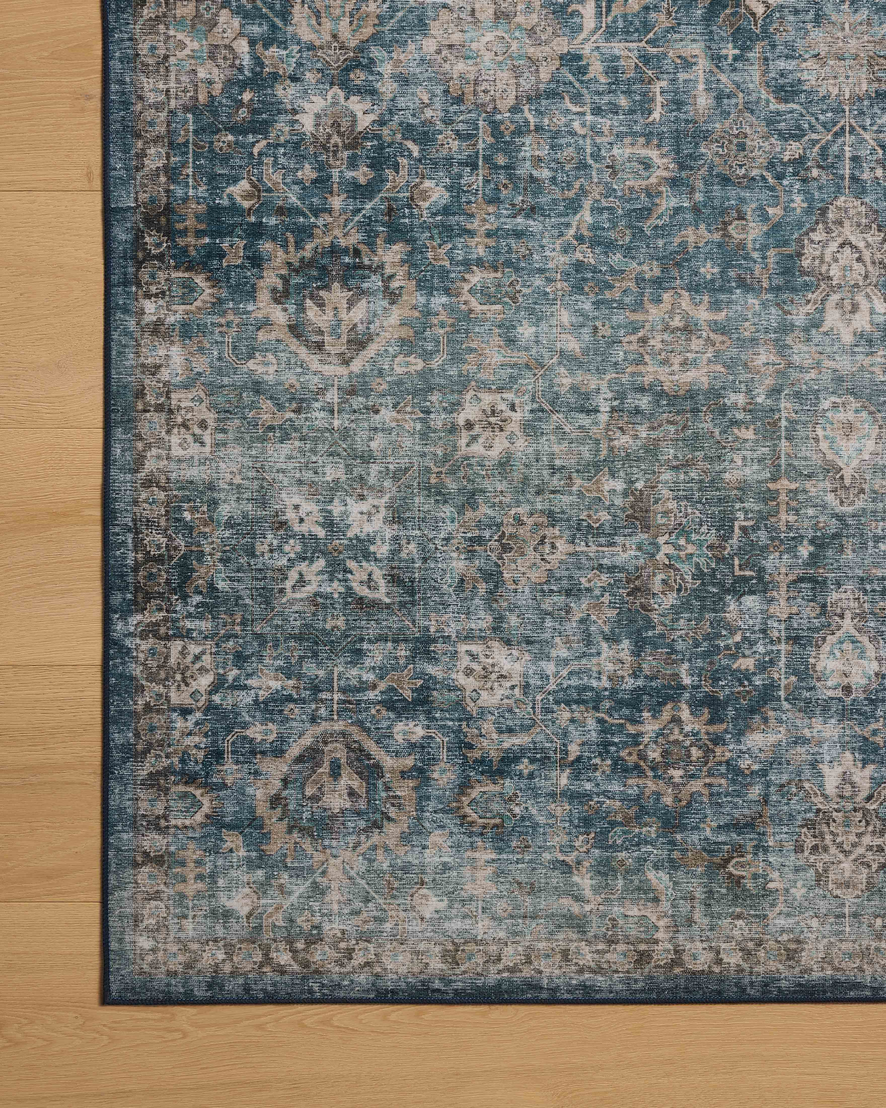Loloi Anniston Lagoon / Natural Washable Rug RUGS-patterned Loloi