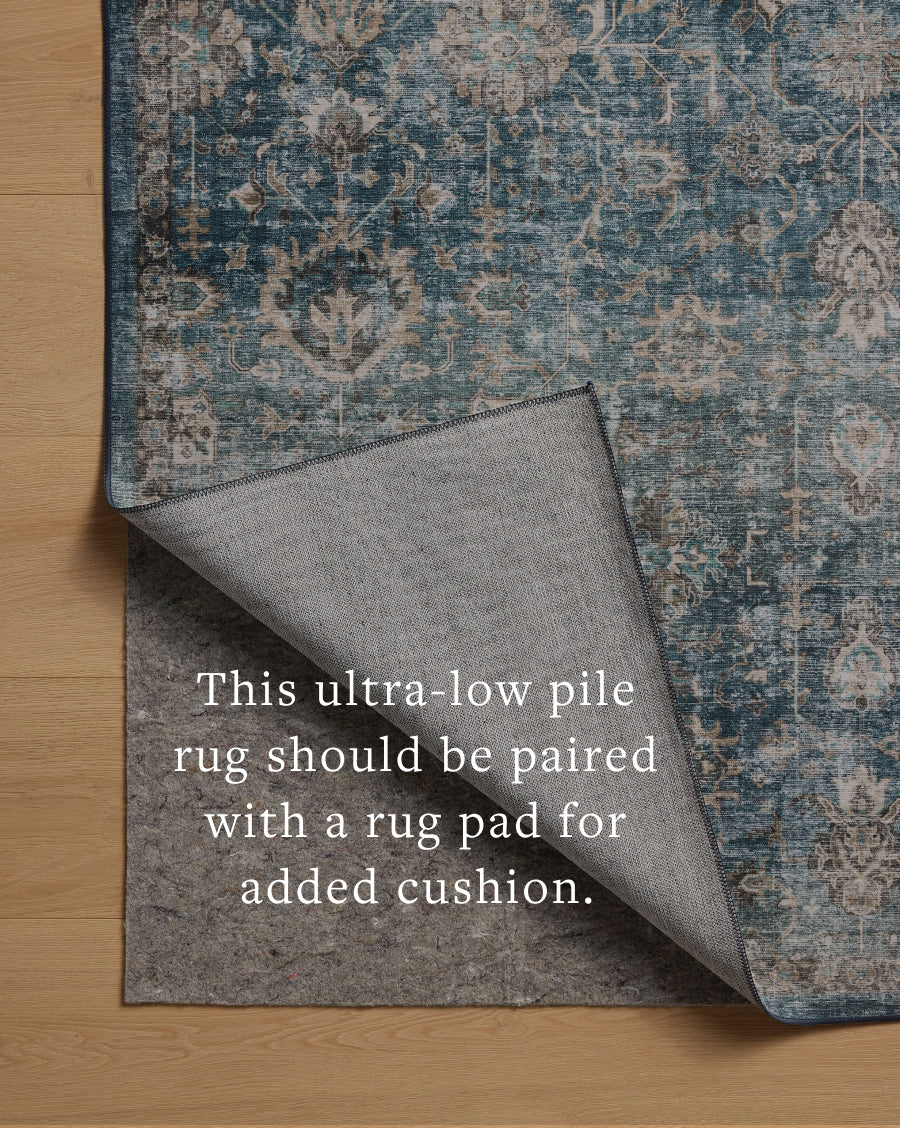 Loloi Anniston Lagoon / Natural Washable Rug RUGS-patterned Loloi