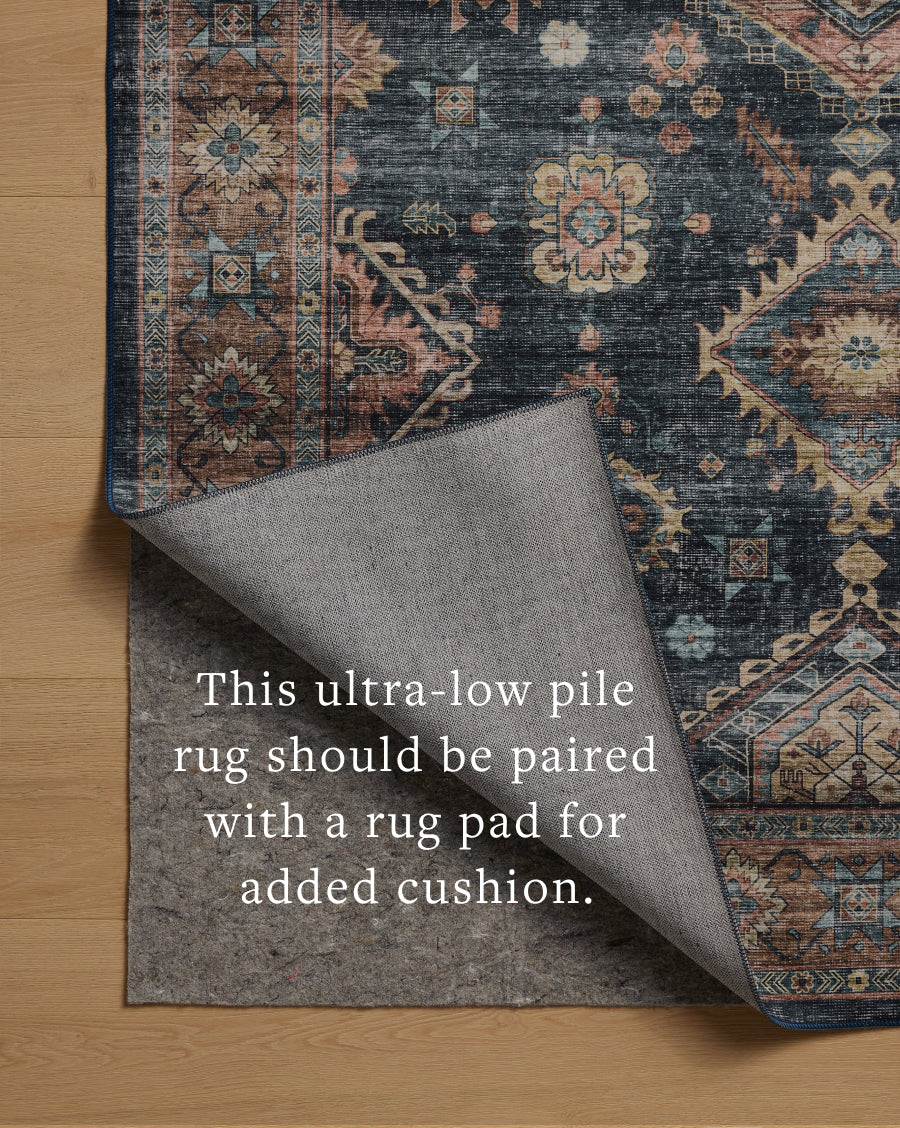 Loloi Anniston Denim / Sunset Washable Rug RUGS-patterned Loloi