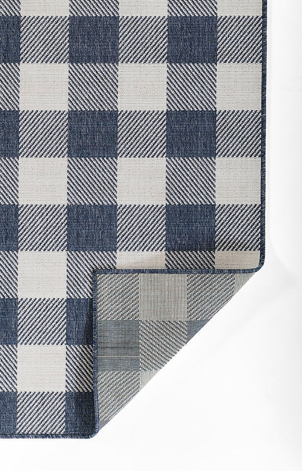 Braemar Plaid Denim Outdoor Rug 5-Rugs - indoor/outdoor Momeni