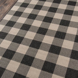 Braemar Plaid Charcoal Outdoor Rug 5-Rugs - indoor/outdoor Momeni