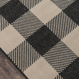 Braemar Plaid Charcoal Outdoor Rug 5-Rugs - indoor/outdoor Momeni