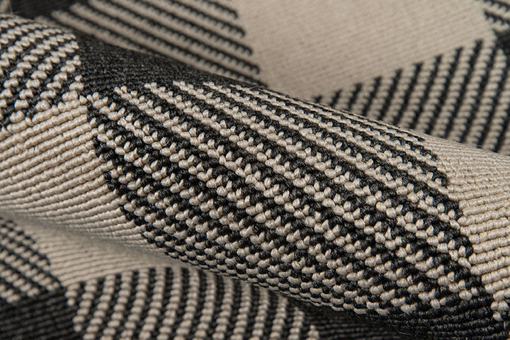 Braemar Plaid Charcoal Outdoor Rug 5-Rugs - indoor/outdoor Momeni