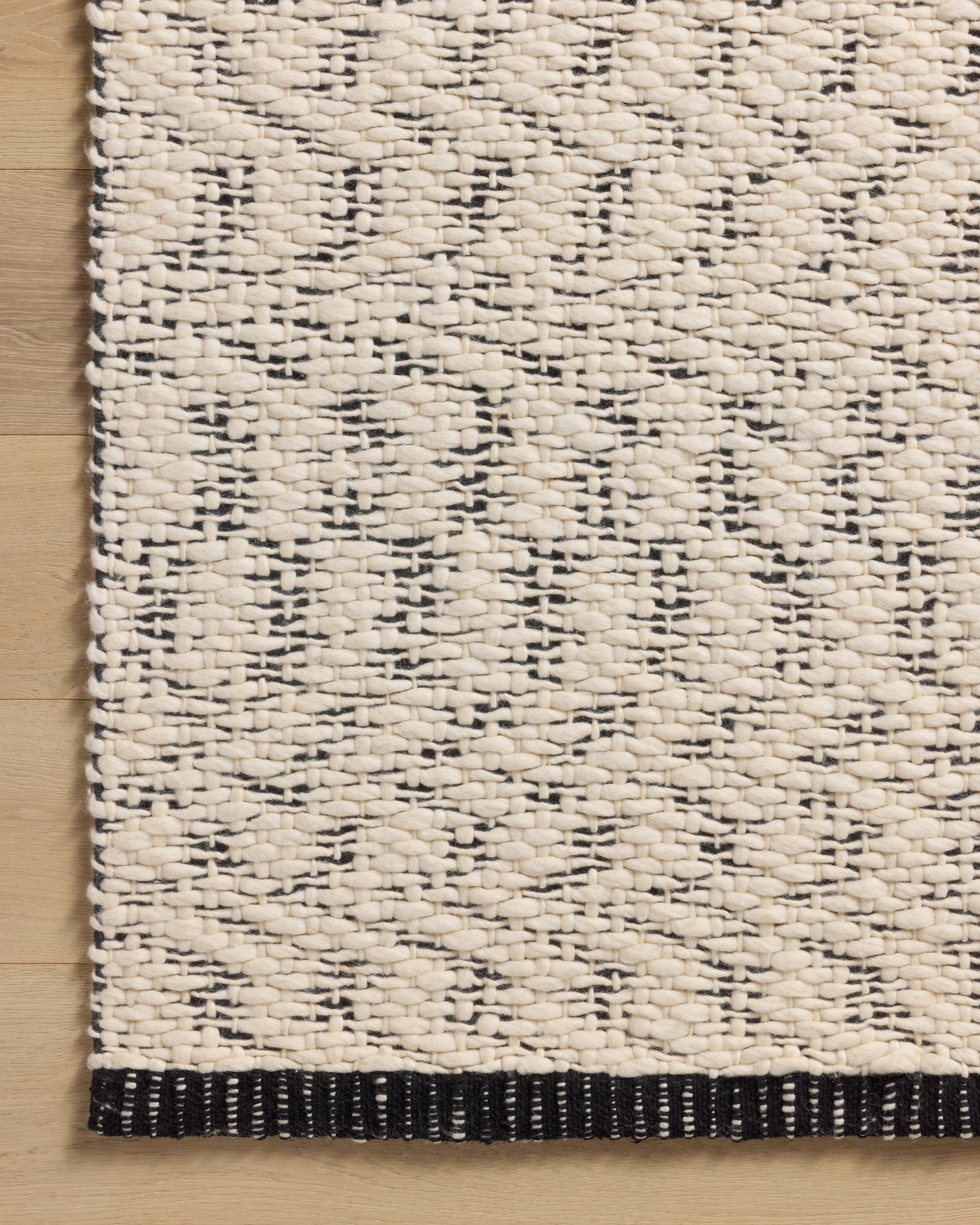 Magnolia Home by Joanna Gaines x Loloi Betty Ivory / Black RUGS - neutral Loloi