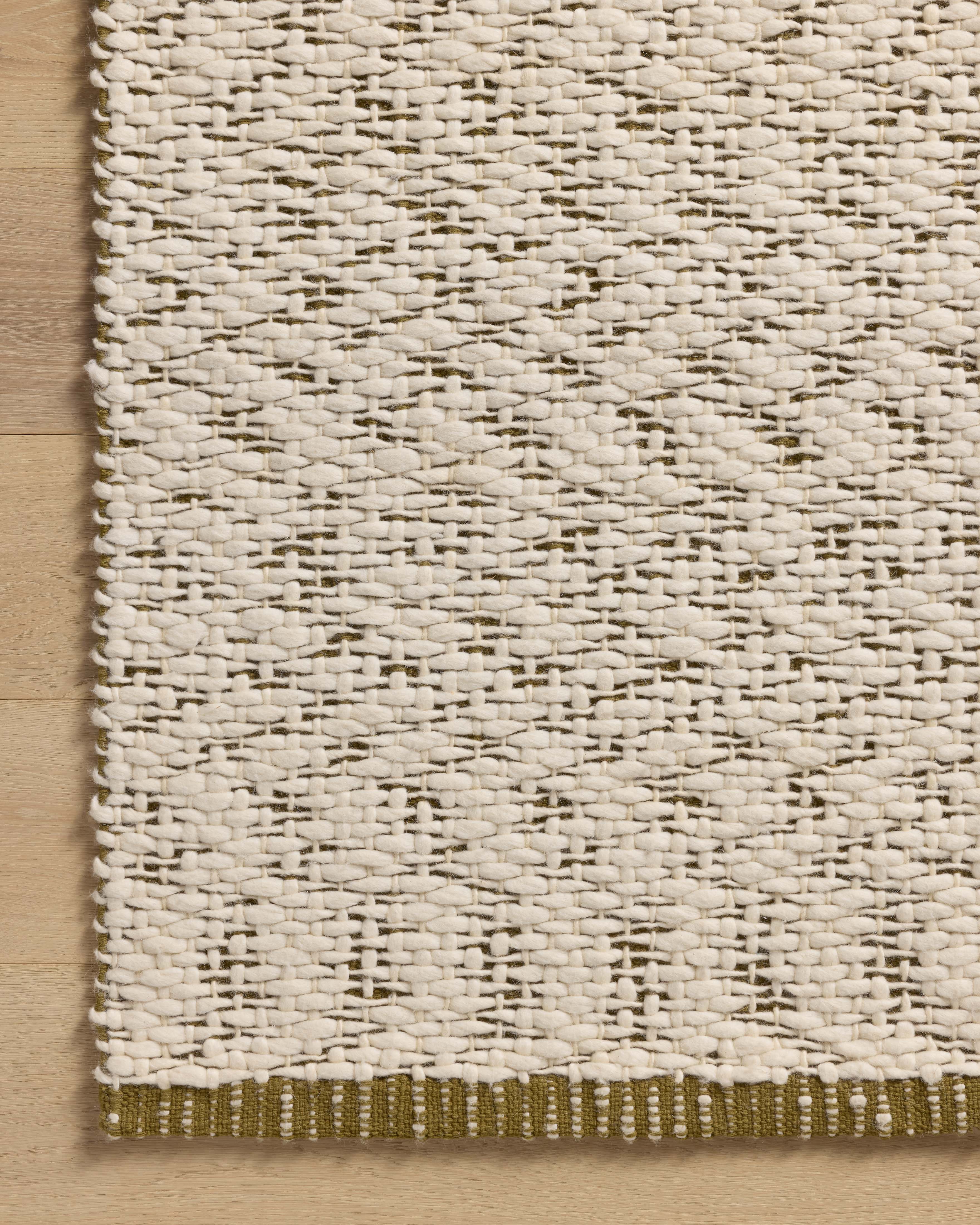 Magnolia Home by Joanna Gaines x Loloi Betty Ivory / Green RUGS - neutral Loloi