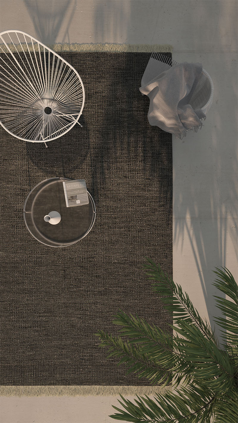 Cedar Charcoal Outdoor Rug 5-Rugs - indoor/outdoor Momeni