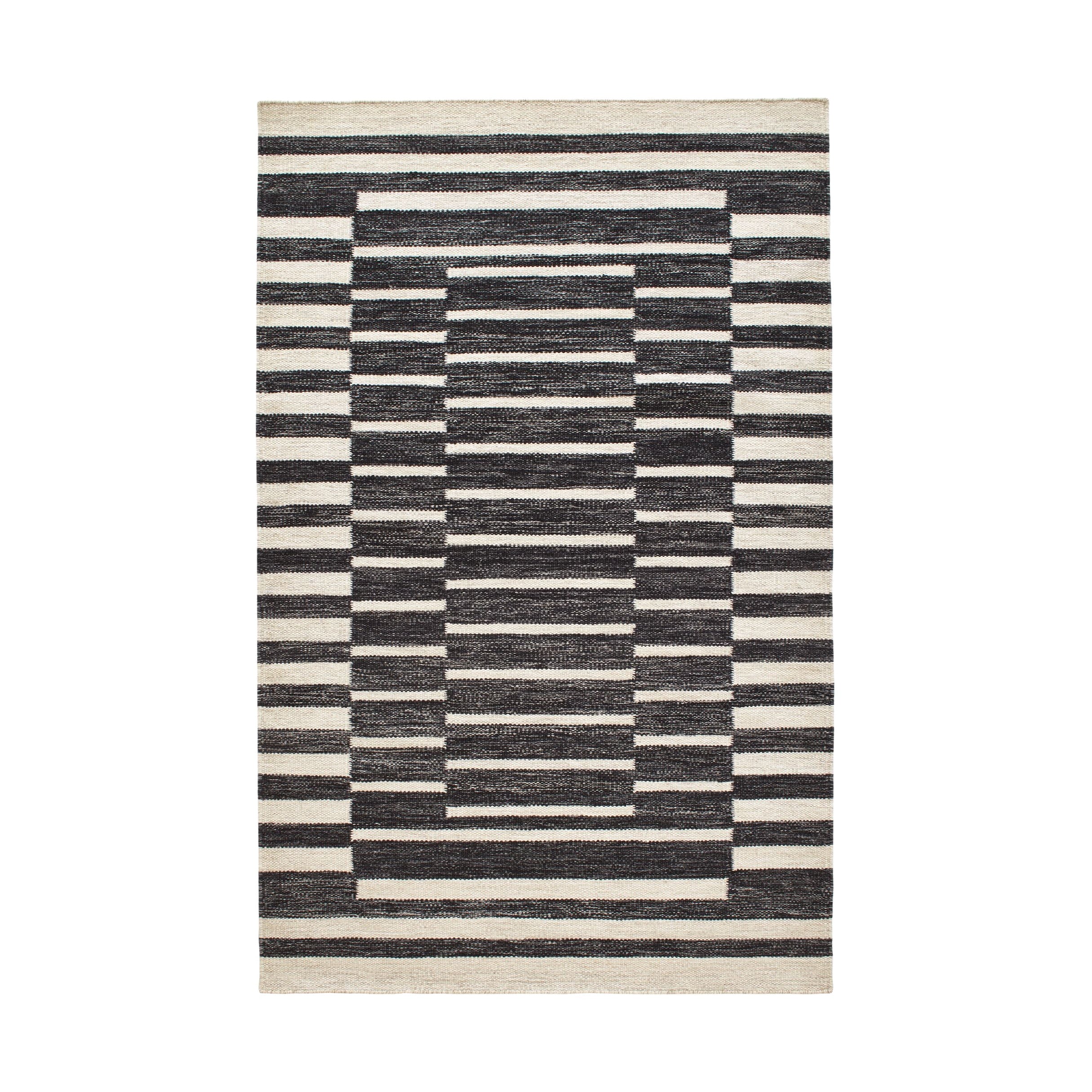Heights Handwoven Wool Rug RUGS-wool Dash & Albert Charcoal 2' x 3'