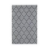 Crisscross Handwoven Indoor/Outdoor Rug Dash & Albert Black 2' x 3'