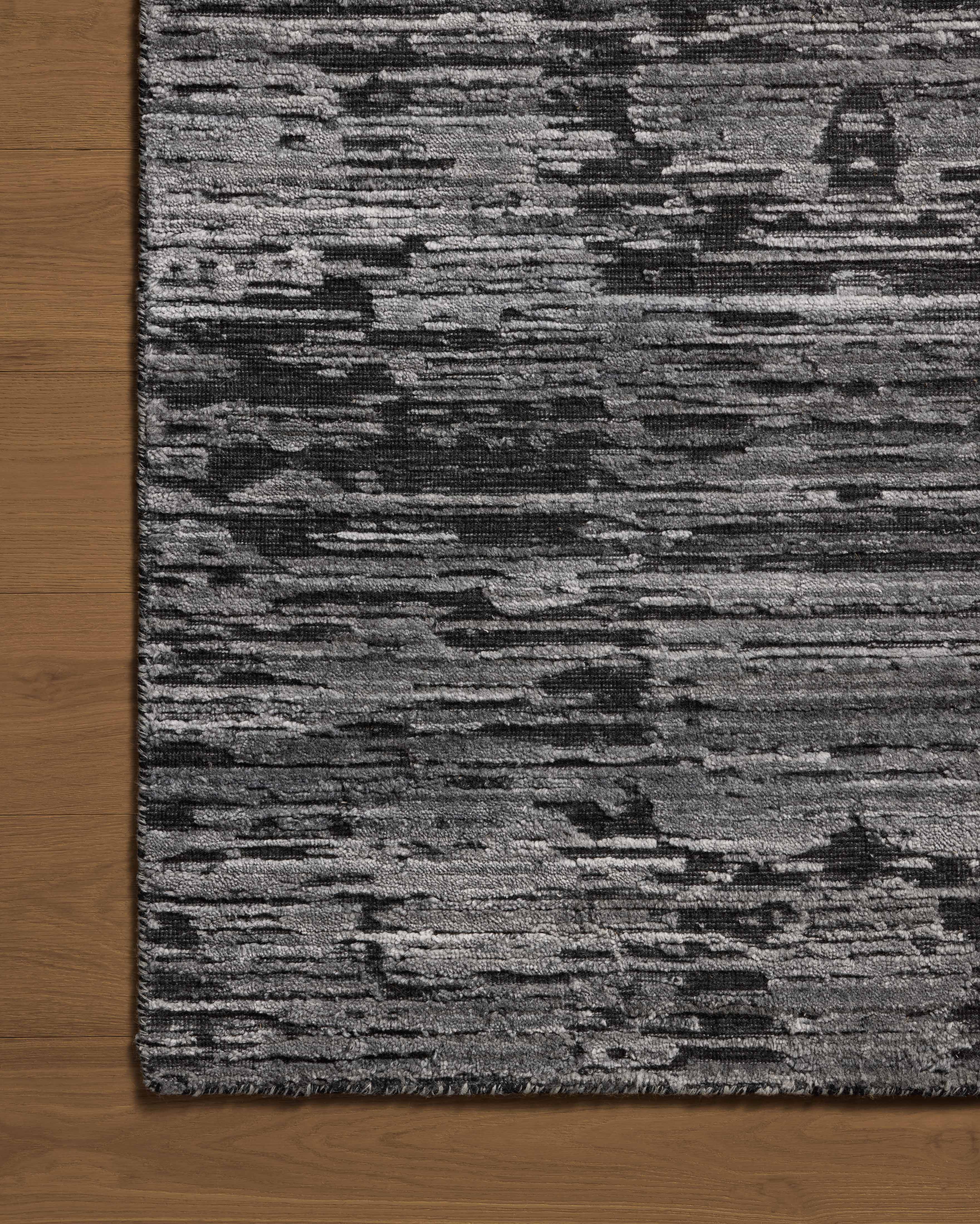 Jean Stoffer x Loloi Daniel Charcoal Rug 1- RUGS - wool Loloi