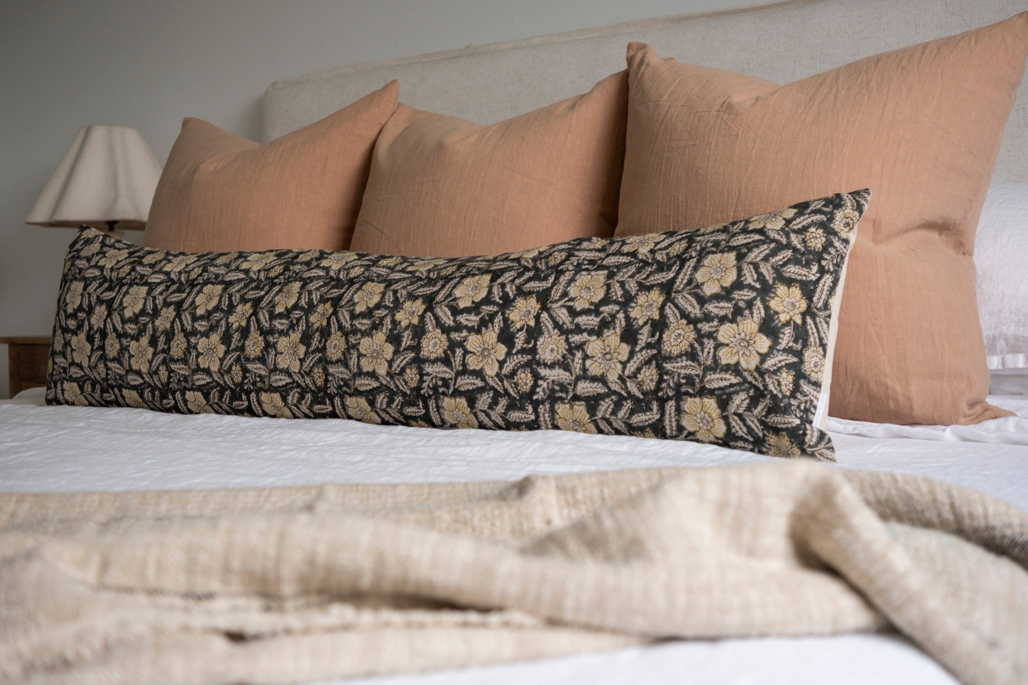 Greta Long Lumbar Pillow Cover 1 - PILLOWS - Thai - neutral Rug & Weave Pillows