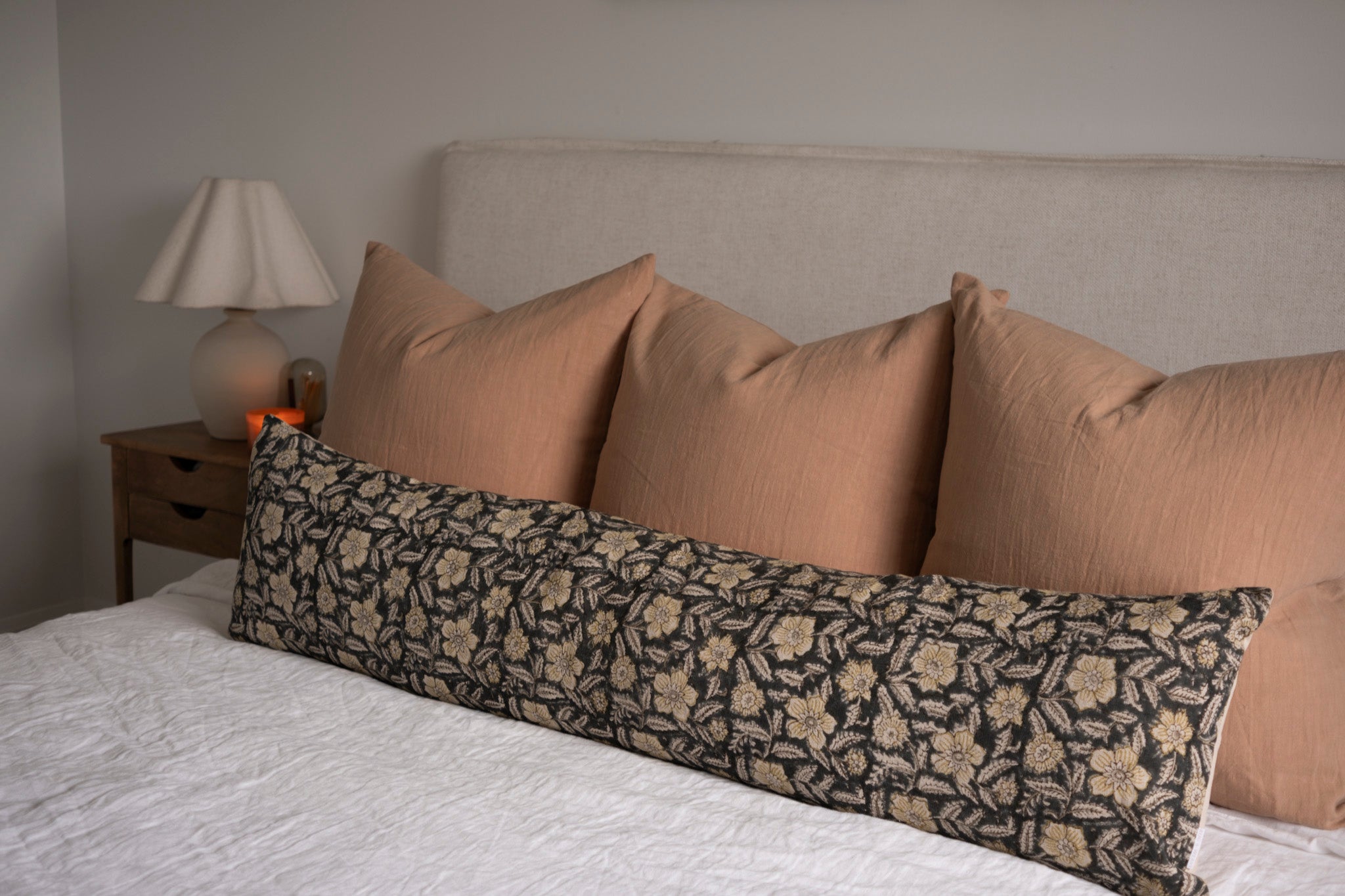 Greta Long Lumbar Pillow Cover 1 - PILLOWS - Thai - neutral Rug & Weave Pillows