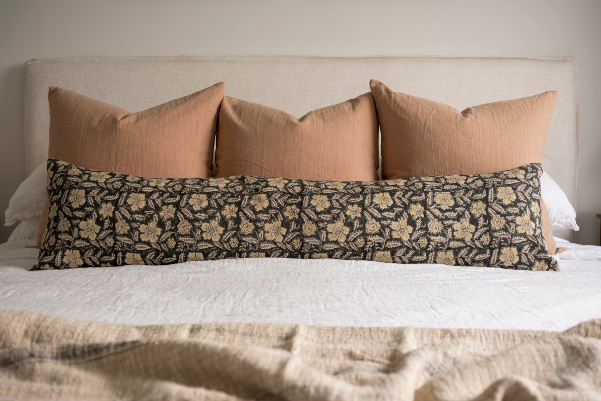 Greta Long Lumbar Pillow Cover 1 - PILLOWS - Thai - neutral Rug & Weave Pillows