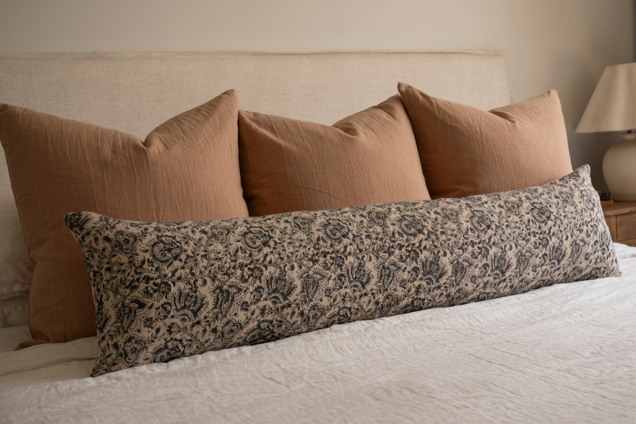 Aubrey Long Lumbar Pillow Cover 3 - PILLOWS - Block print - cool Rug & Weave Pillows