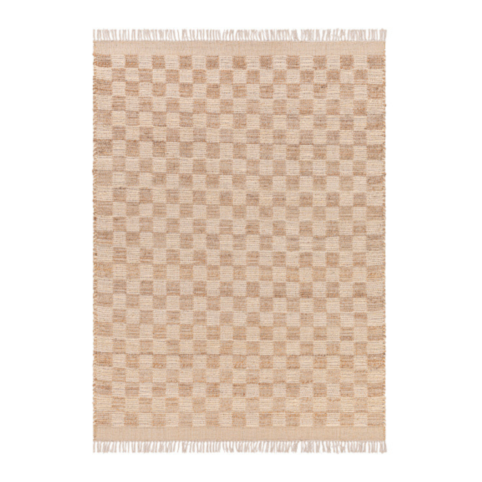 Darby Checkered Jute Rug 0-patterned rugs Surya