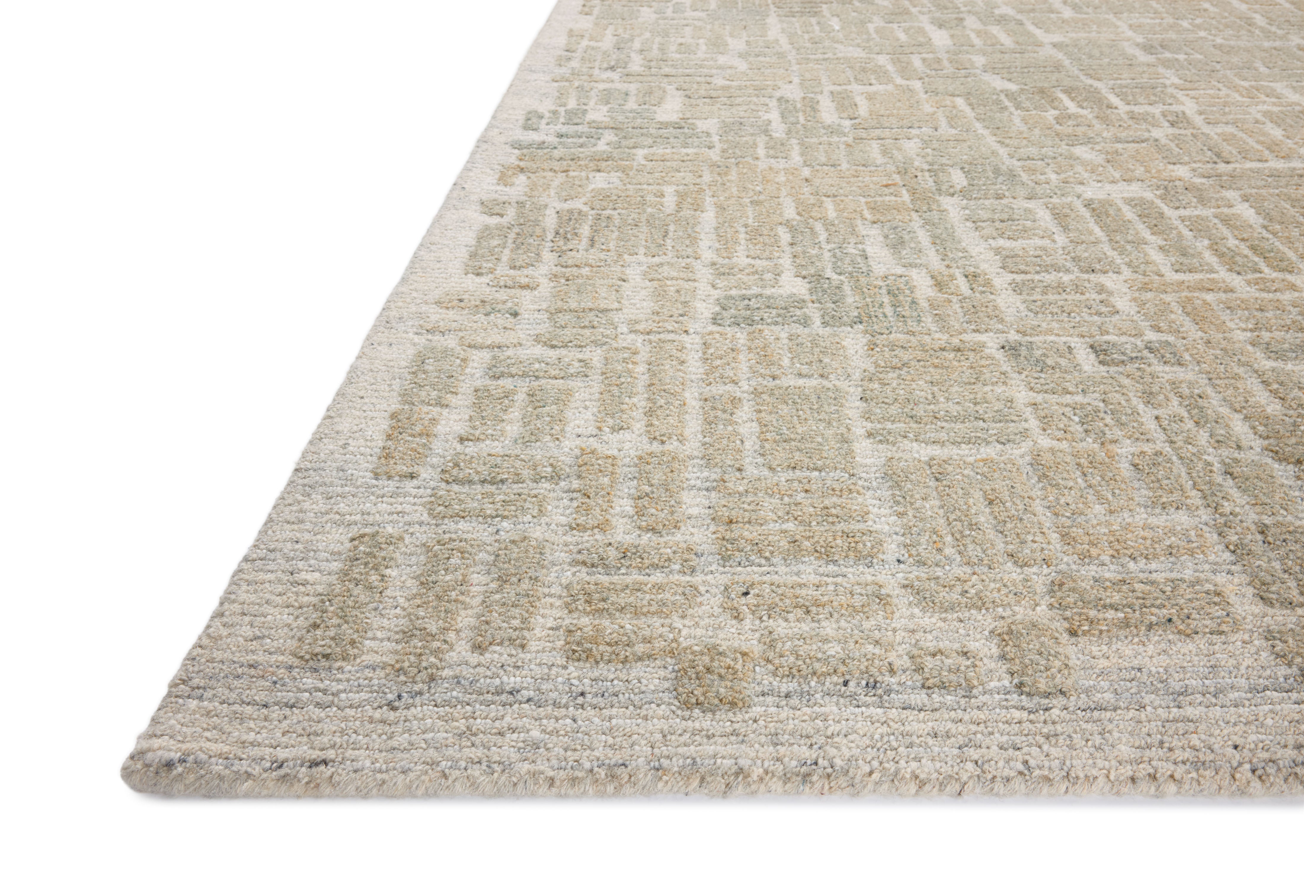 Loloi Elias Pebble / Sage Rug 1- RUGS - wool Loloi
