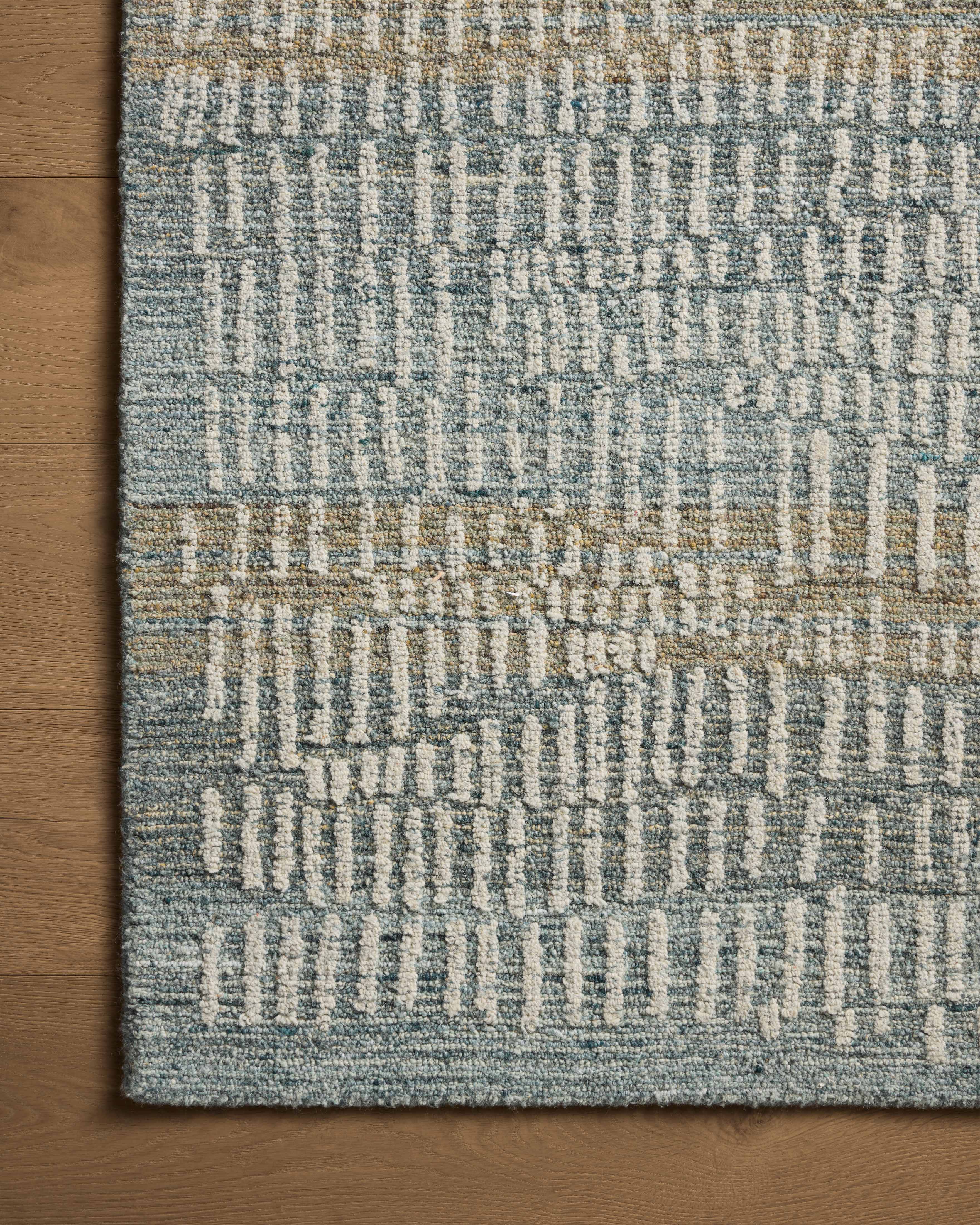Loloi Elias Ocean / Oatmeal Rug 1- RUGS - wool Loloi
