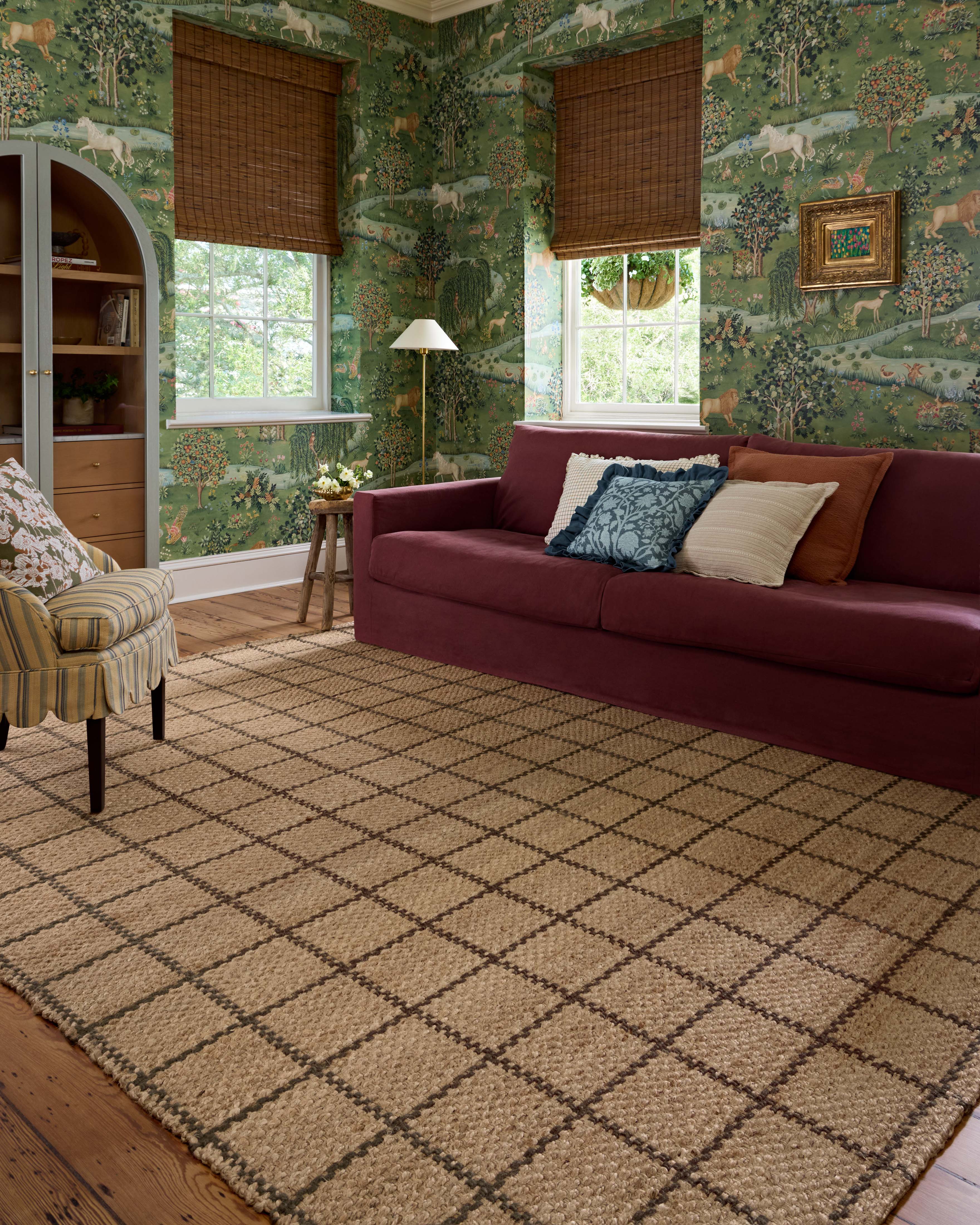 Chris Loves Julia x Loloi Fletcher Natural / Brown Rug RUGS - checkered Loloi