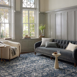 Magnolia Home by Joanna Gaines x Loloi Gigi Navy / Stone Rug 0-RUGS-patterned Loloi