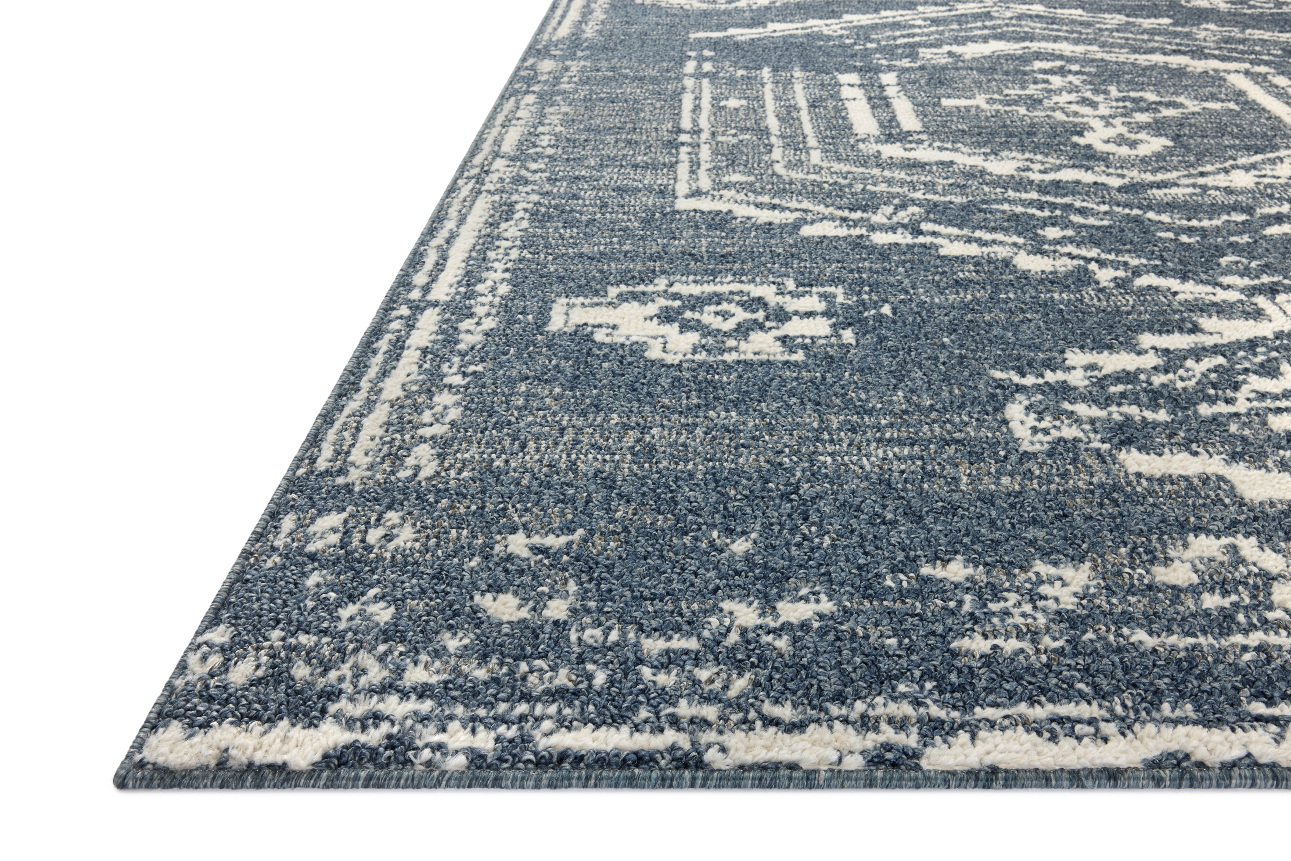 Magnolia Home by Joanna Gaines x Loloi Gigi Denim / Ivory Rug 0-RUGS-patterned Loloi