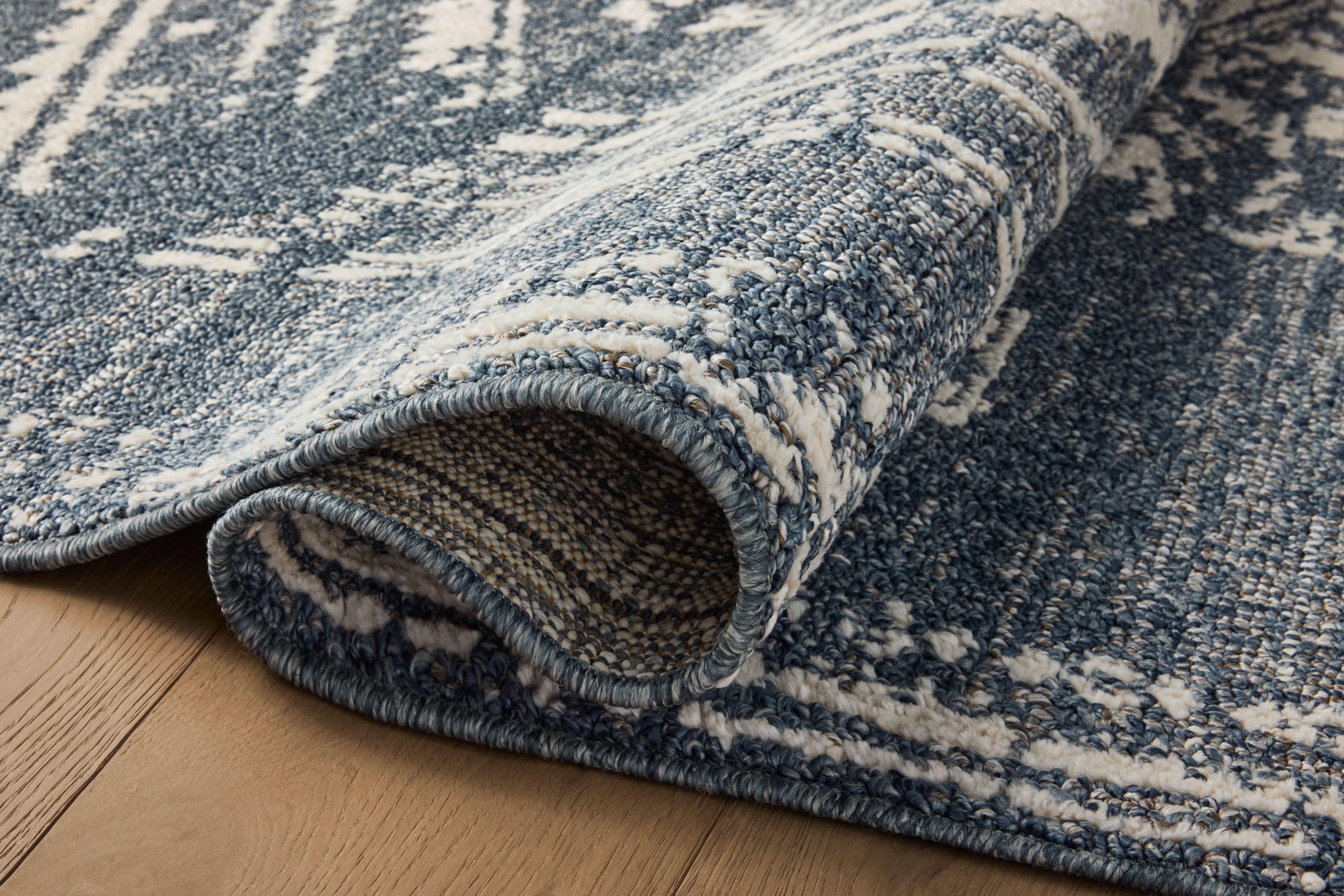 Magnolia Home by Joanna Gaines x Loloi Gigi Denim / Ivory Rug 0-RUGS-patterned Loloi