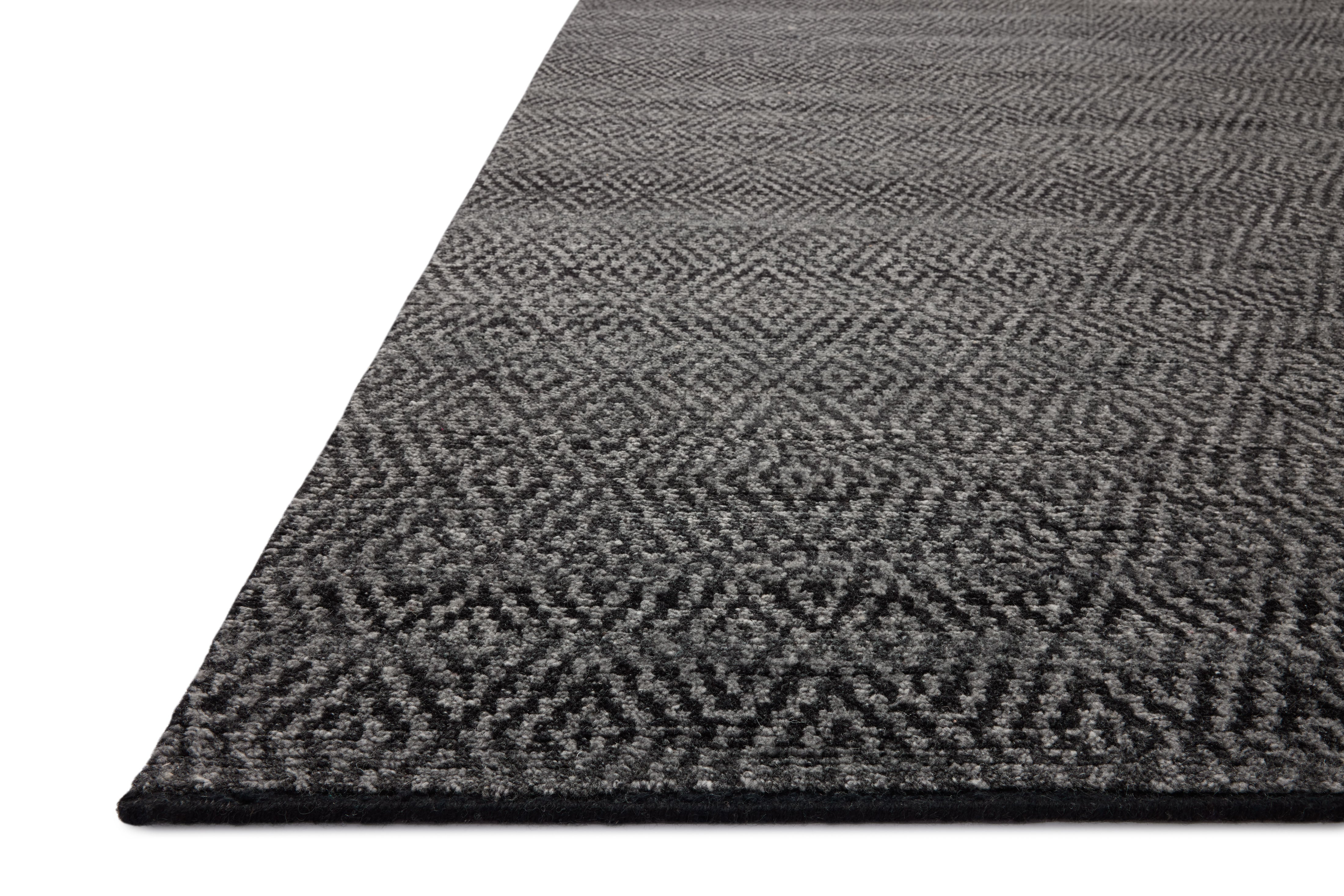 Jean Stoffer x Loloi Grace Charcoal Rug 1- RUGS - wool Loloi