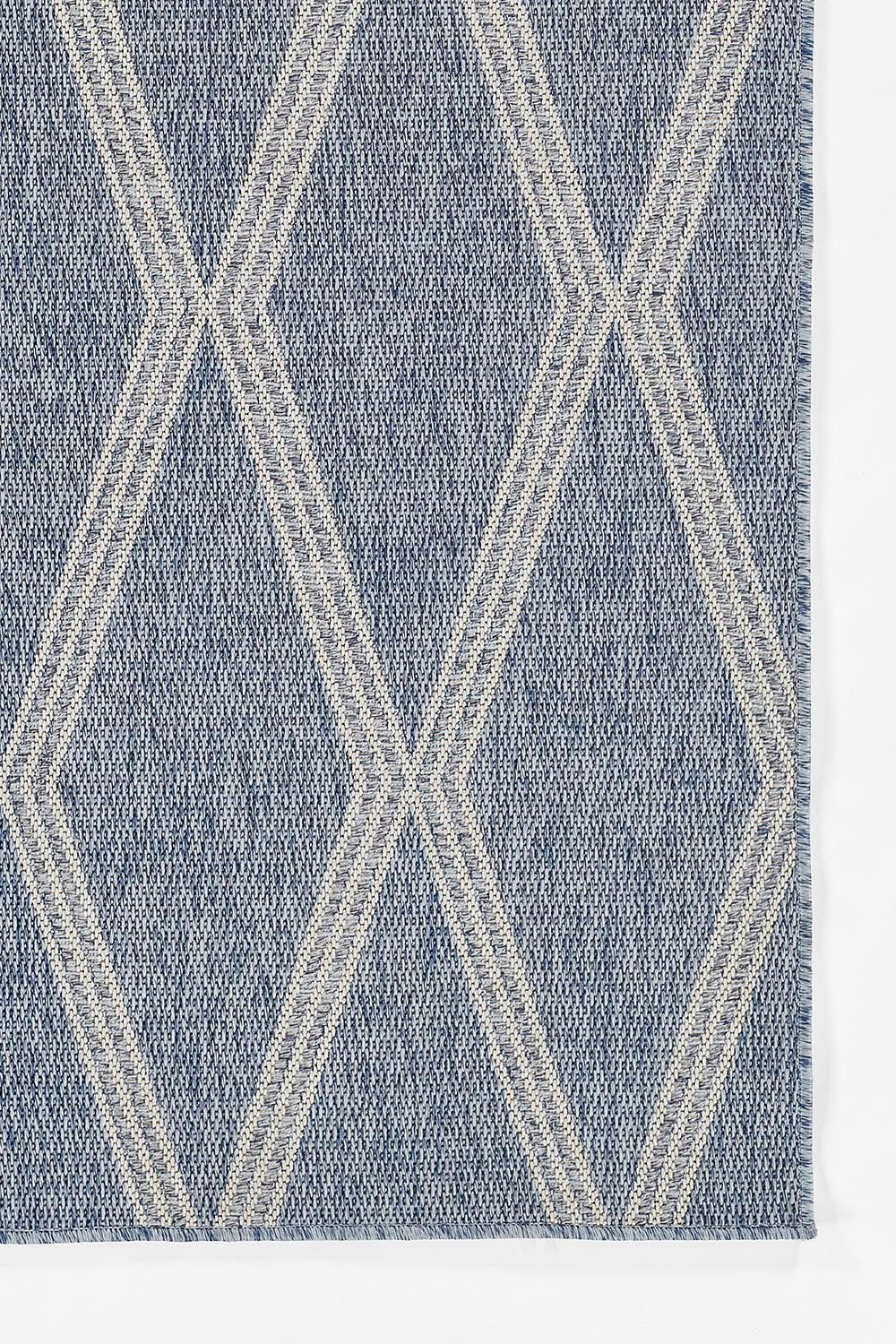 Harbor Blue Diamond Outdoor Rug 5-Rugs - indoor/outdoor Momeni