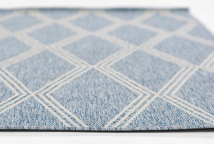 Harbor Blue Diamond Outdoor Rug 5-Rugs - indoor/outdoor Momeni