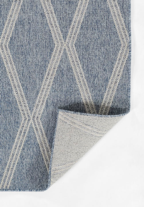 Harbor Blue Diamond Outdoor Rug 5-Rugs - indoor/outdoor Momeni