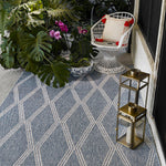 Harbor Blue Diamond Outdoor Rug 5-Rugs - indoor/outdoor Momeni