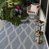 Harbor Blue Diamond Outdoor Rug 5-Rugs - indoor/outdoor Momeni