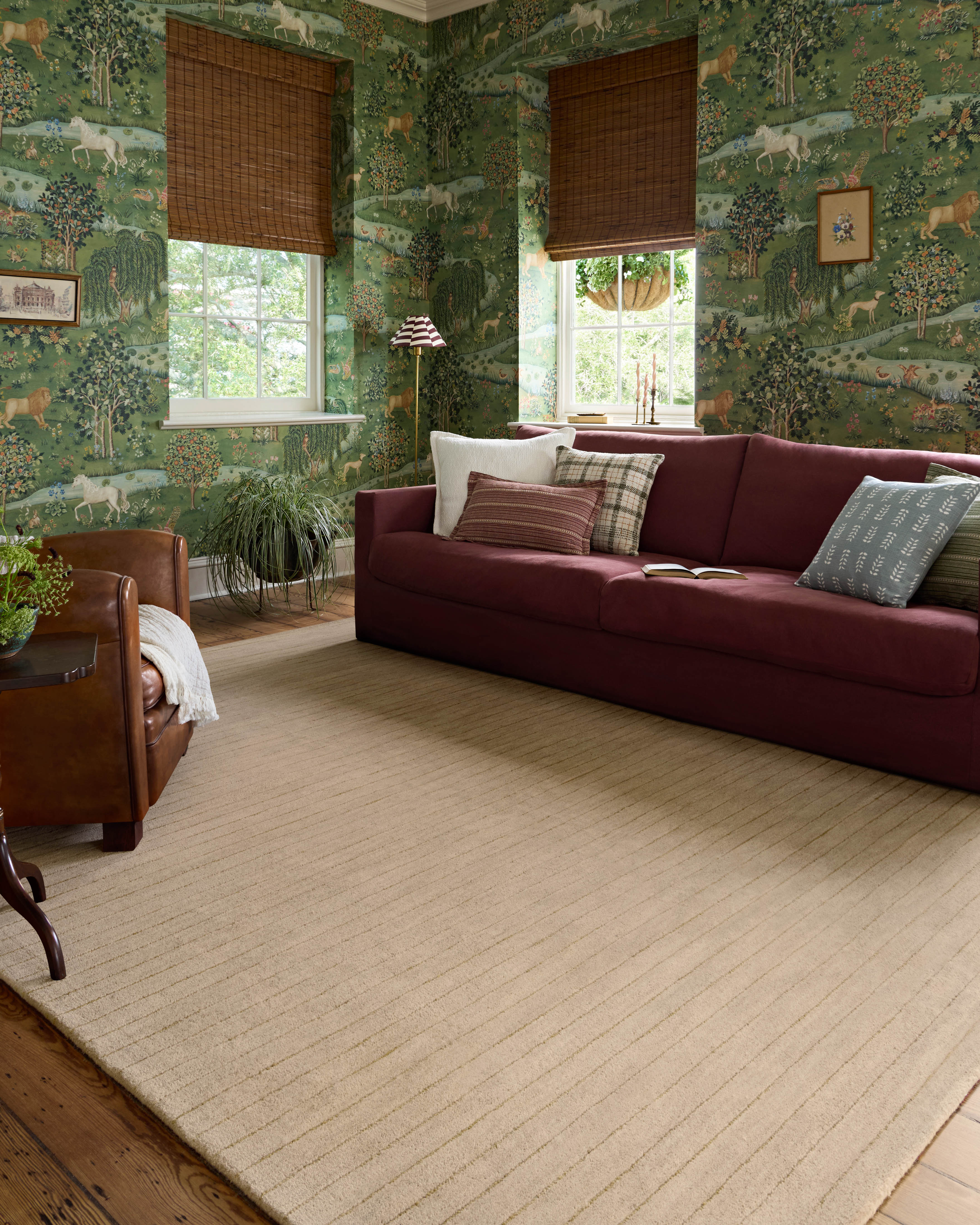 Chris Loves Julia x Loloi Henry Beige / Wheat Rug RUGS - striped Loloi