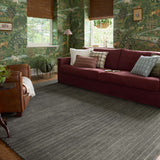 Chris Loves Julia x Loloi Henry Charcoal / Ivory Rug RUGS - striped Loloi