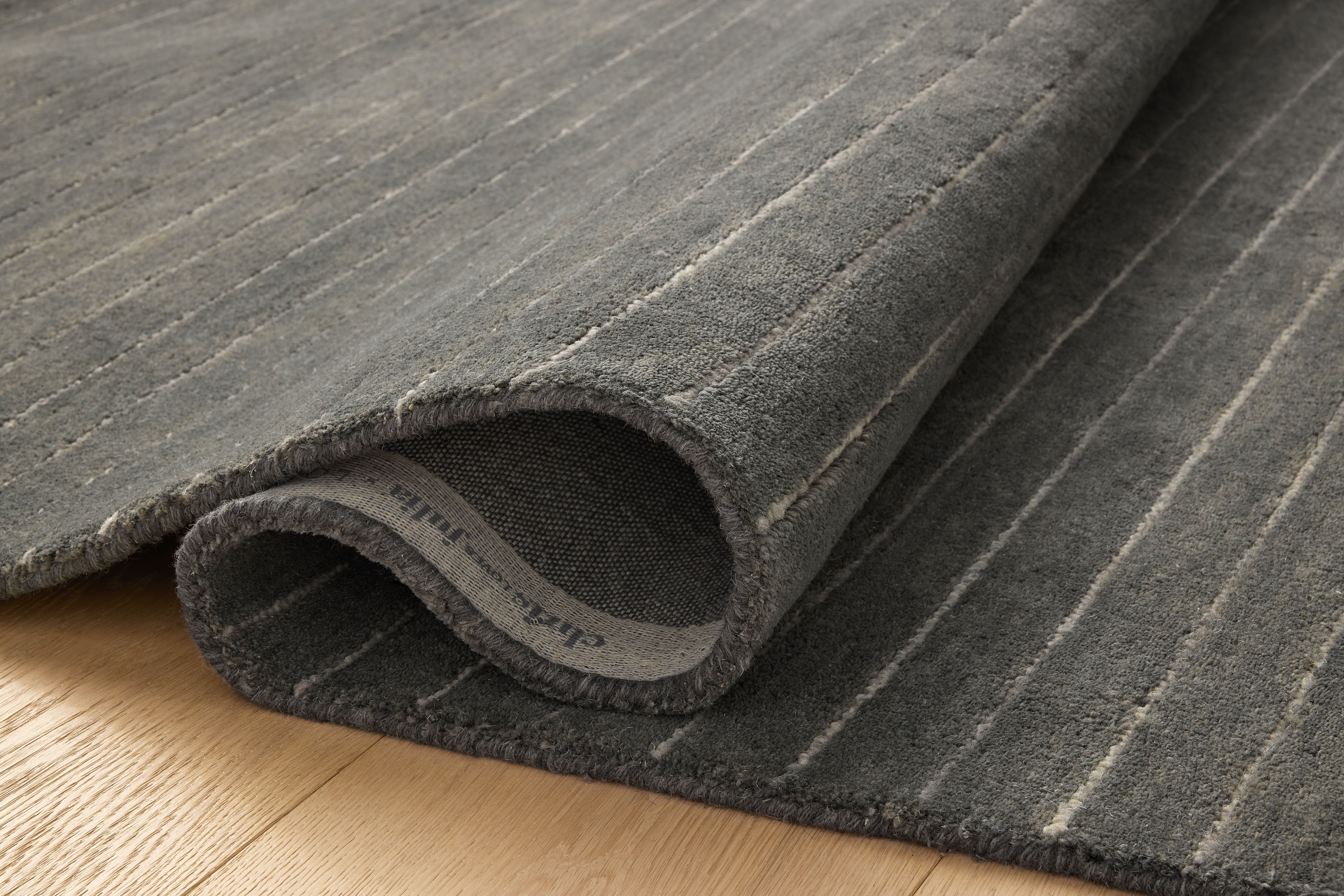 Chris Loves Julia x Loloi Henry Charcoal / Ivory Rug RUGS - striped Loloi