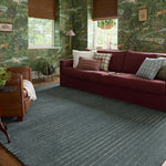 Chris Loves Julia x Loloi Henry Denim / Ivory Rug RUGS - striped Loloi