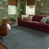 Chris Loves Julia x Loloi Henry Denim / Ivory Rug RUGS - striped Loloi