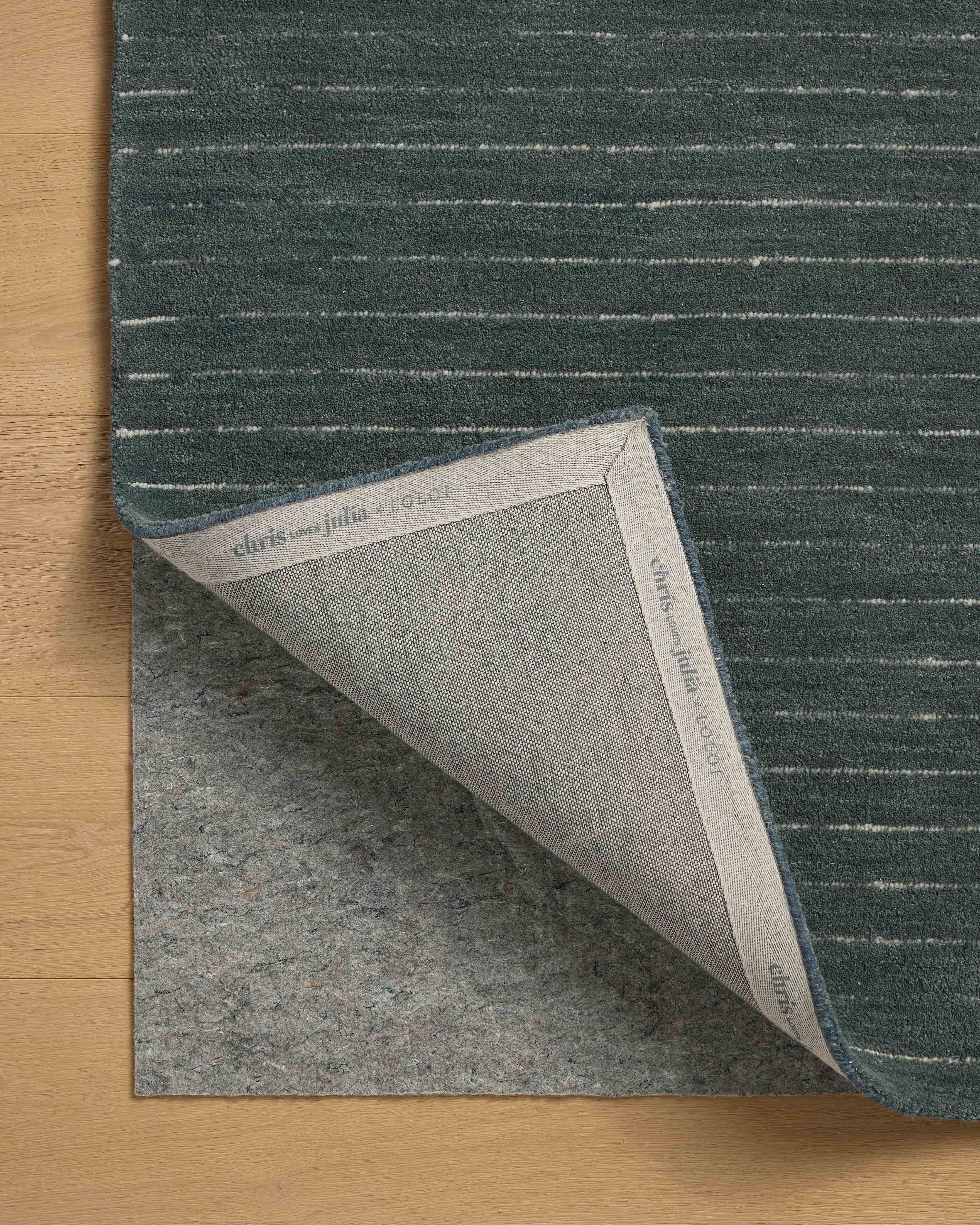 Chris Loves Julia x Loloi Henry Denim / Ivory Rug RUGS - striped Loloi