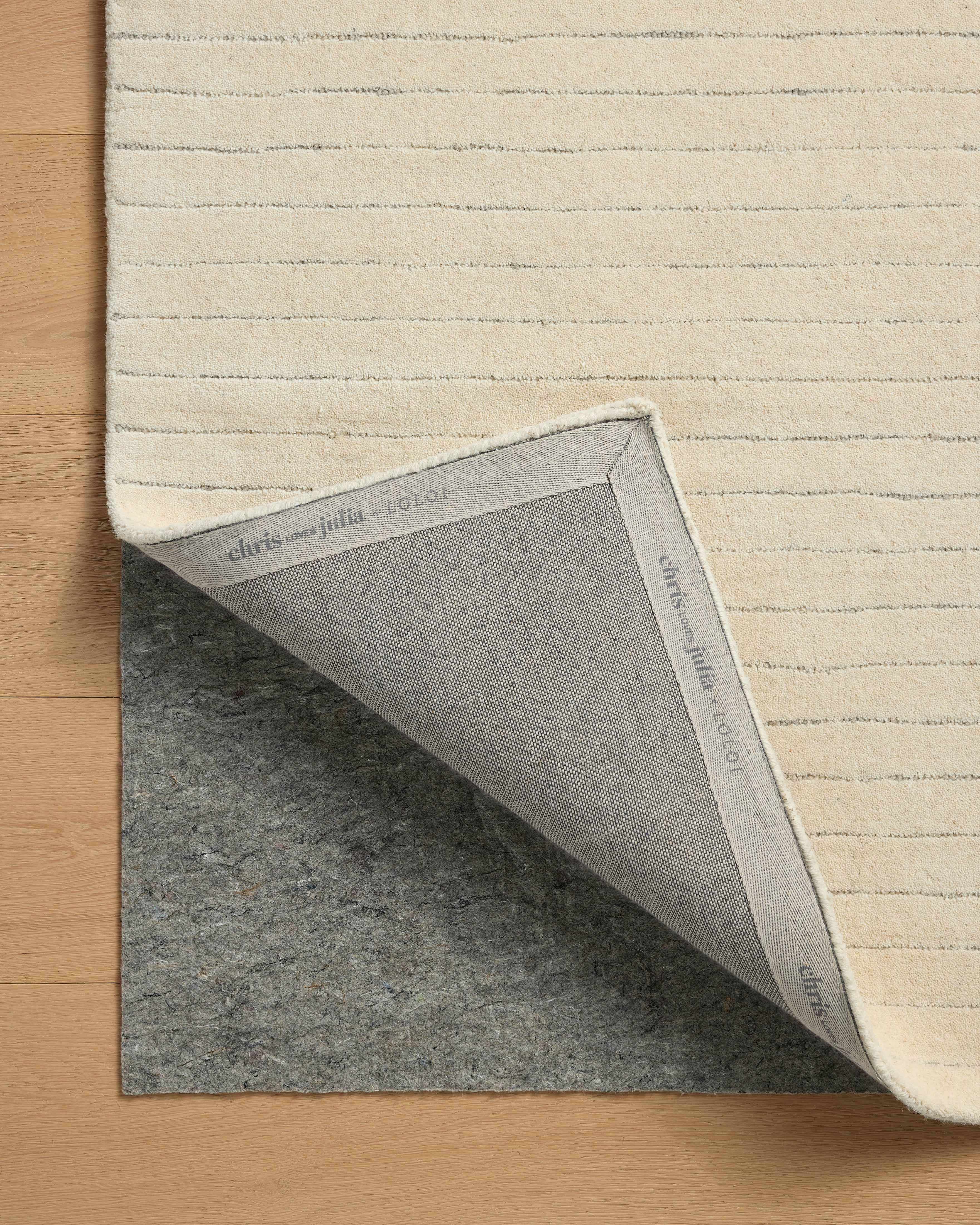 Chris Loves Julia x Loloi Henry Ivory / Dove Rug RUGS - striped Loloi