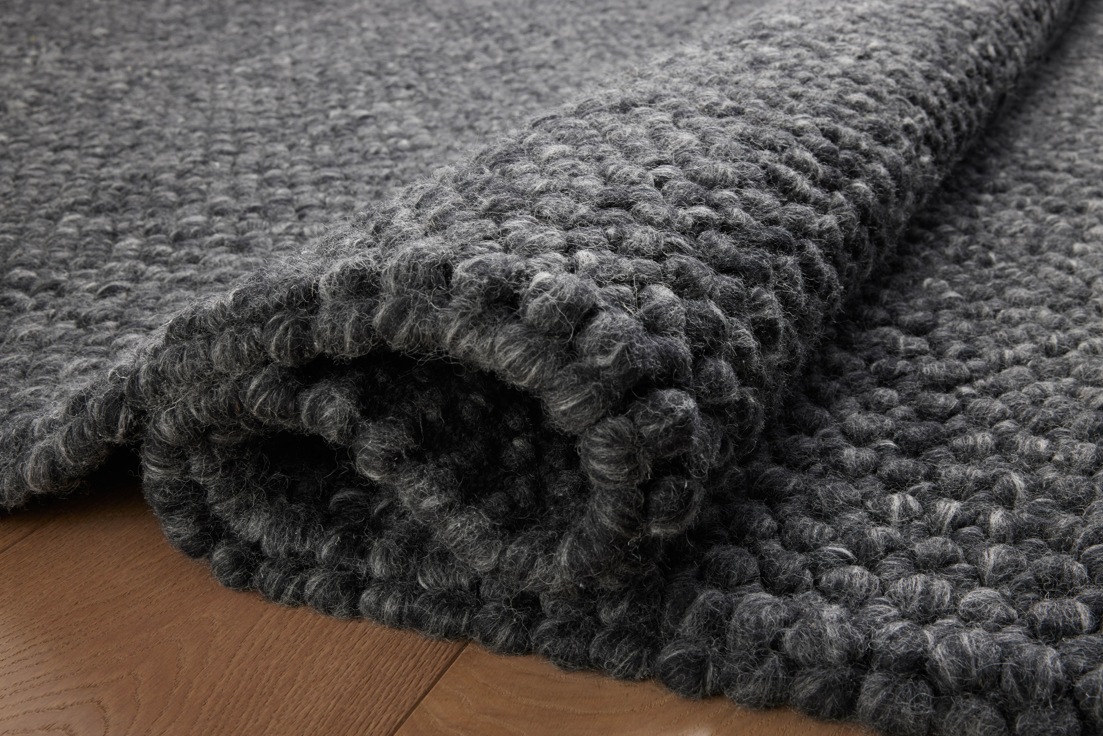 Jean Stoffer x Loloi Hendrick Charcoal Rug 1- RUGS - wool Loloi