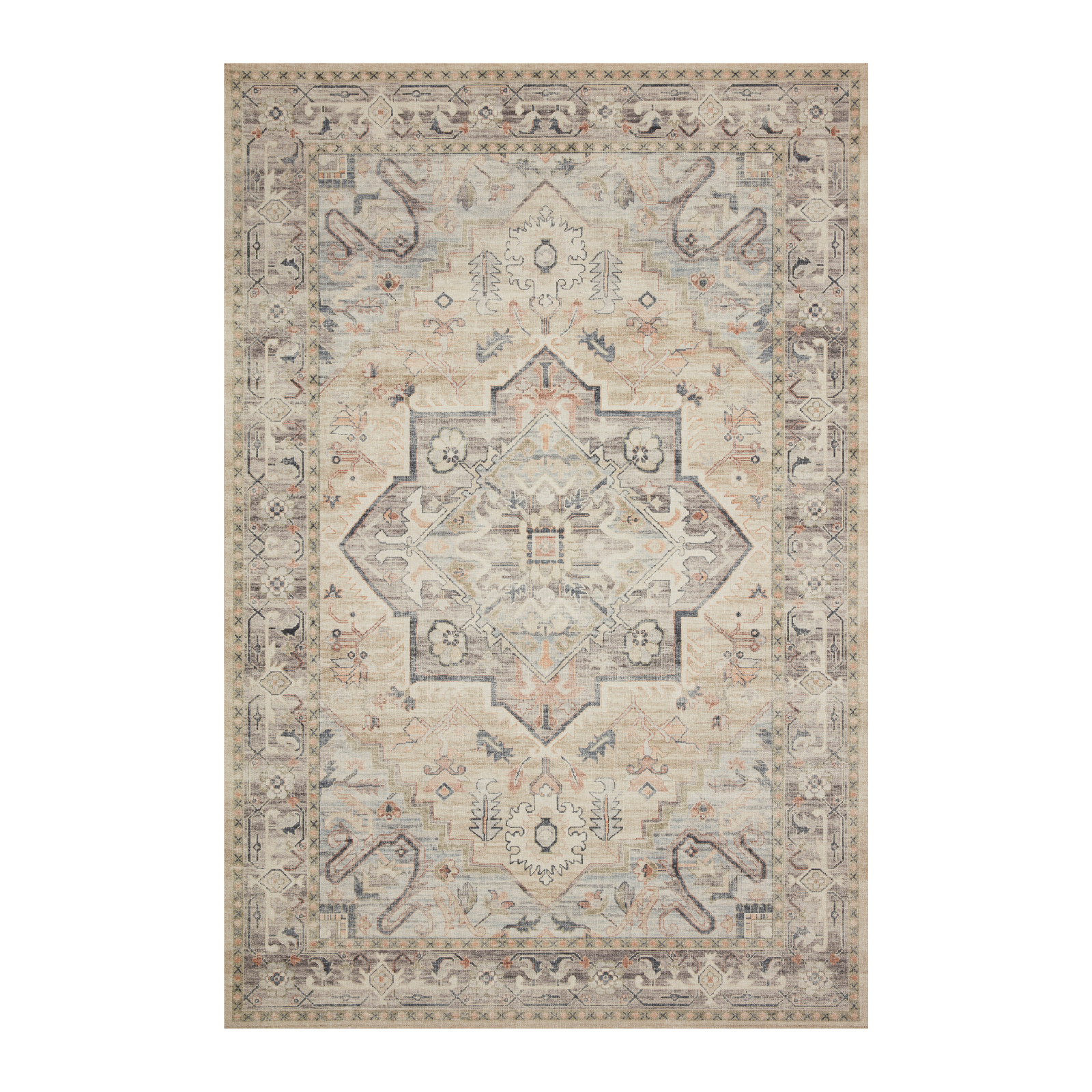 Loloi Hathaway Multi / Ivory Rug 1-RUGS - patterned Loloi
