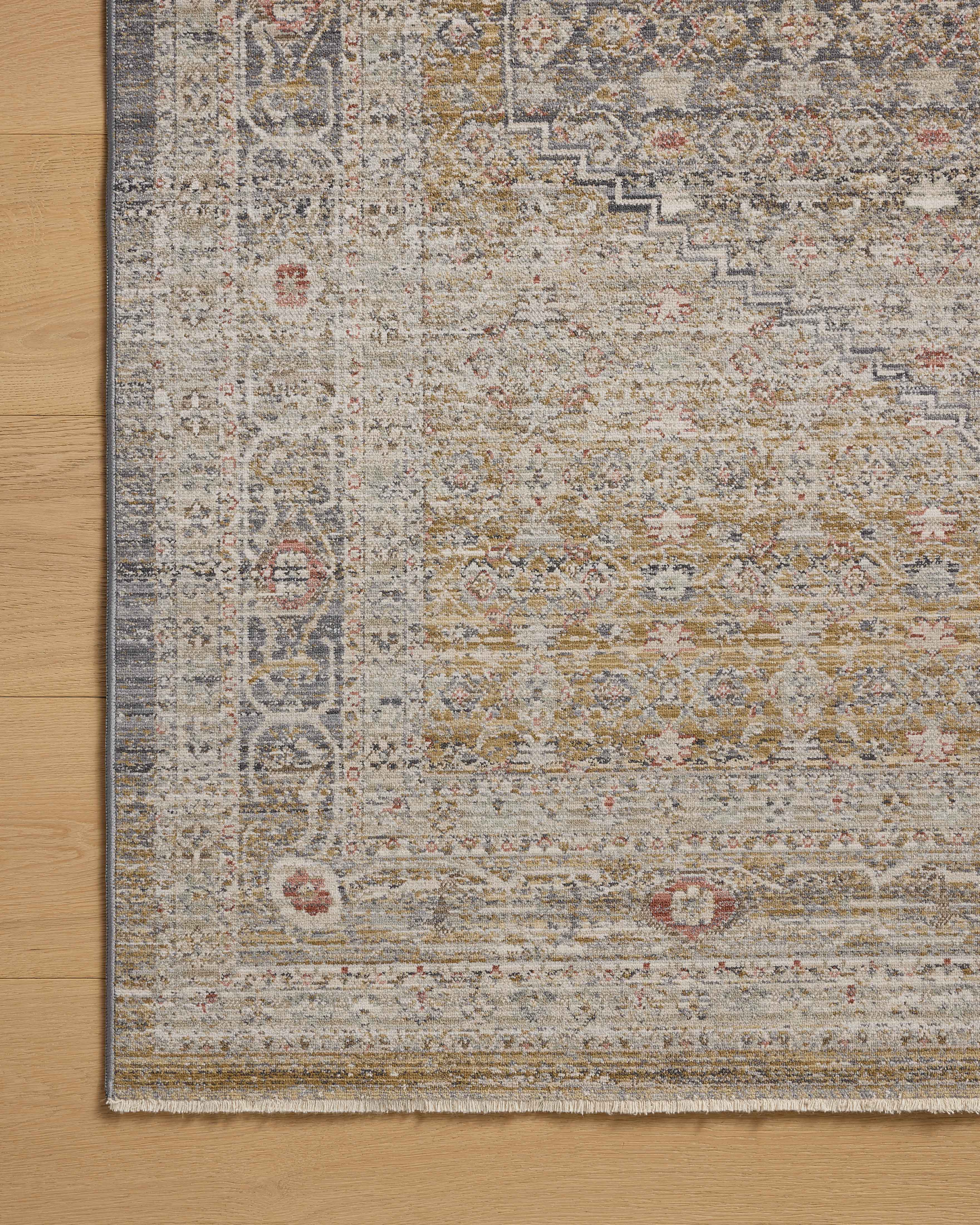 Chris Loves Julia x Loloi Ida Stone / Gold Rug RUGS - vintage inspired Loloi