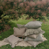 Olivia Block Print Ruffle Pillow Cover 1 - PILLOWS - Block print - neutral ORNA HOUSE