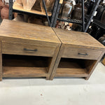FLOOR MODEL - Rue Reclaimed Nightstands - Aged Brown - set of 2 FURNITURE - floor model Hauer Market