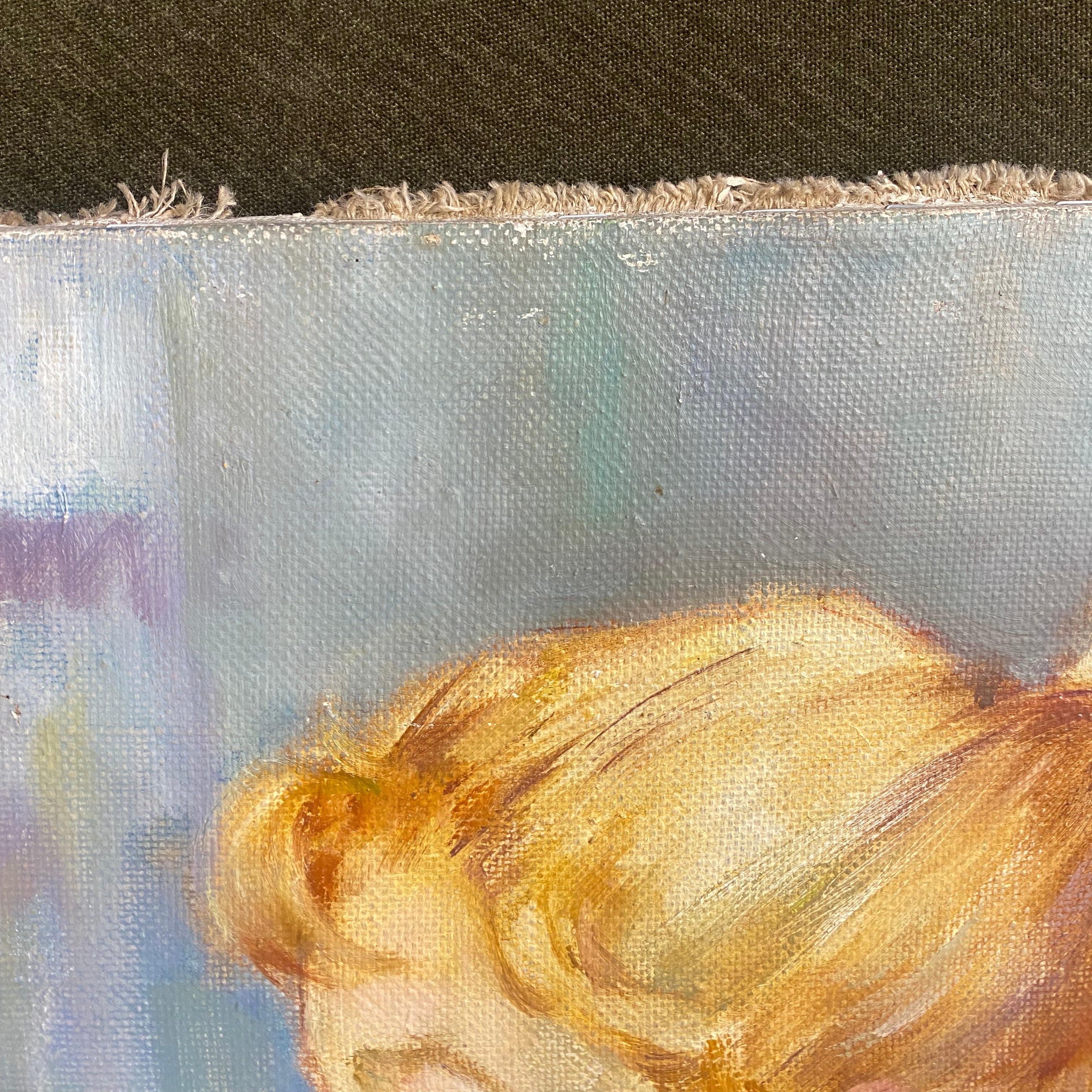 "Apple of My Eye" Vintage Painting ARTWORK - vintage painting Rug & Weave