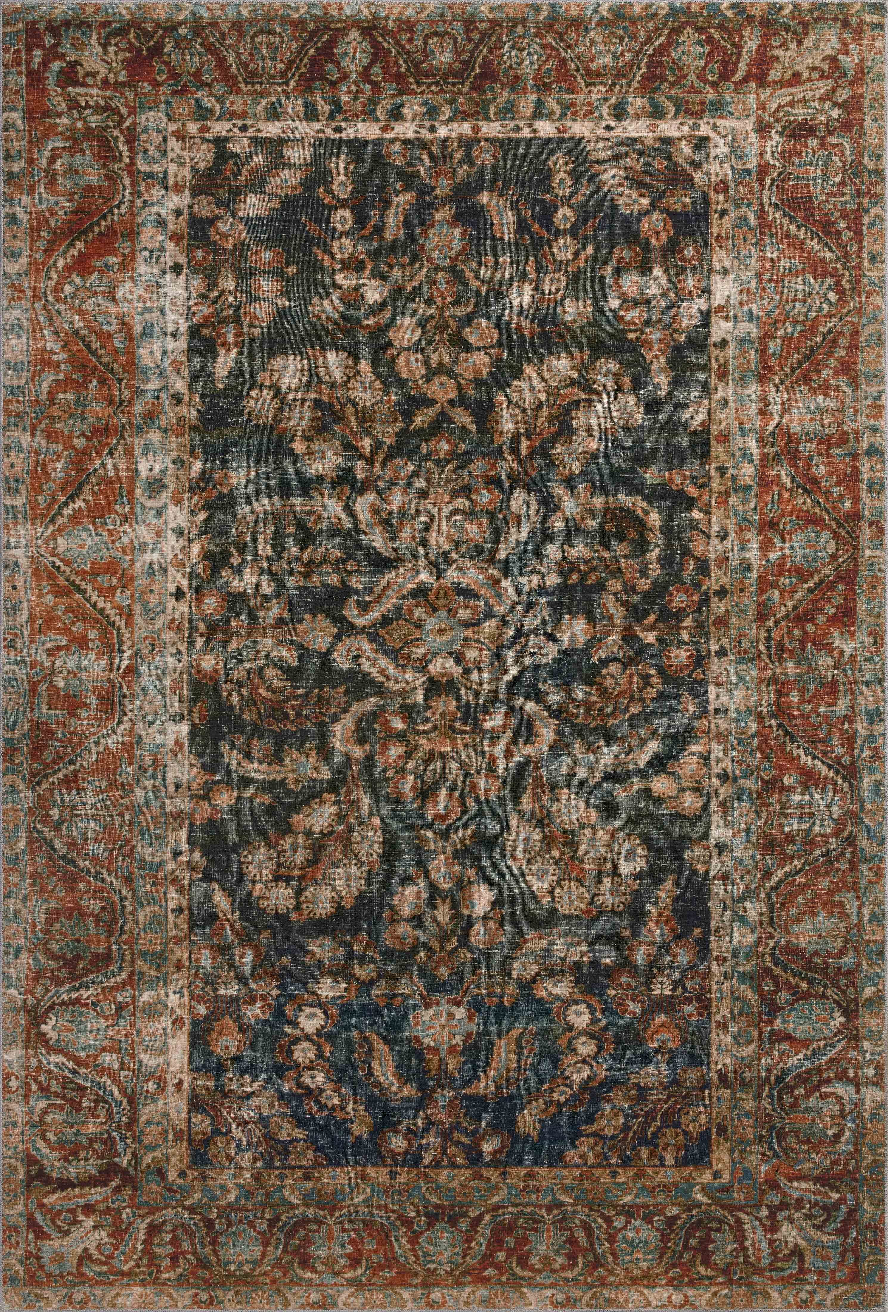 IN STORE - Loloi Jules Ocean / Spice Rug IN STORE - Rugs Loloi