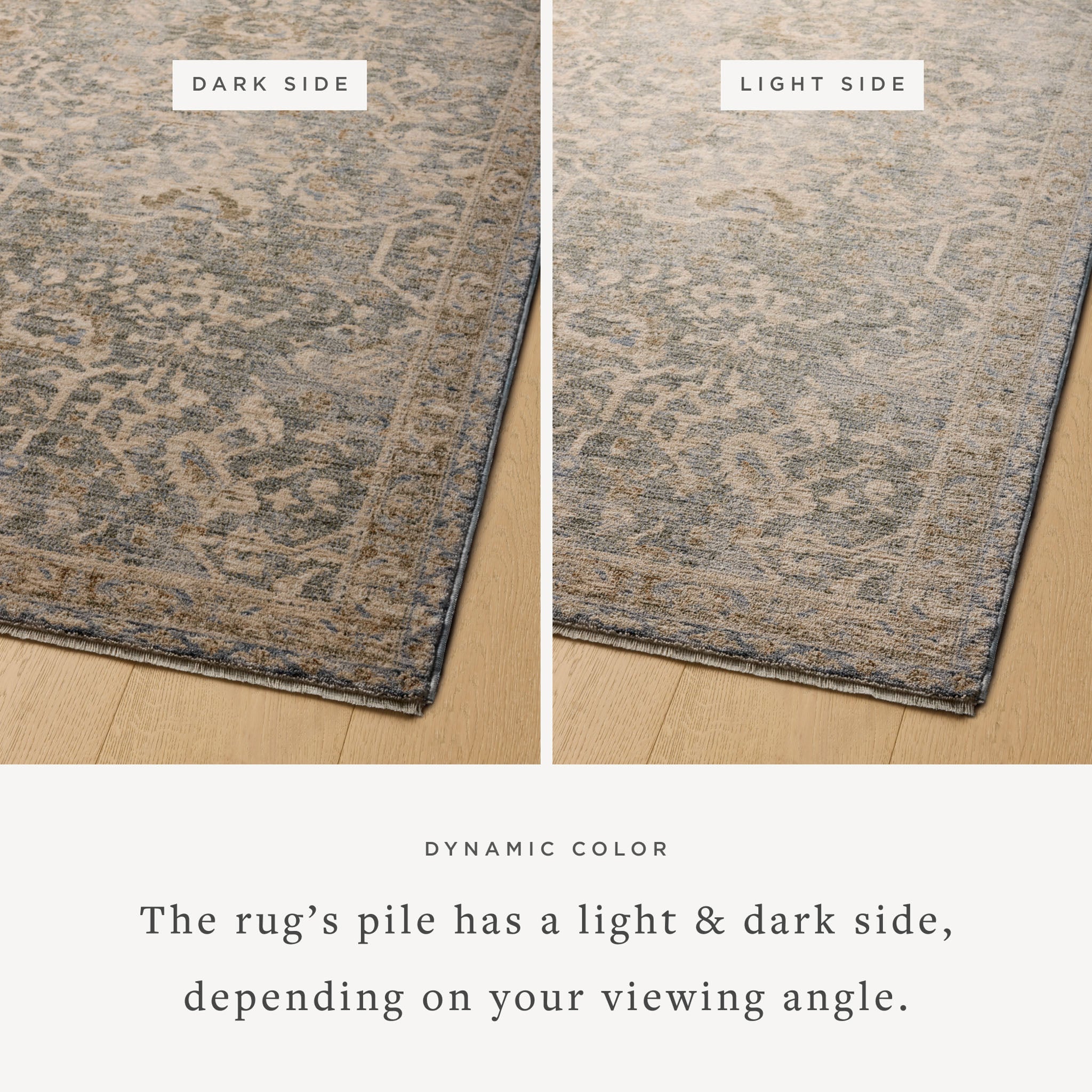 Magnolia Home by Joanna Gaines x Loloi Junie Blue / Natural Rug RUGS - vintage inspired Loloi