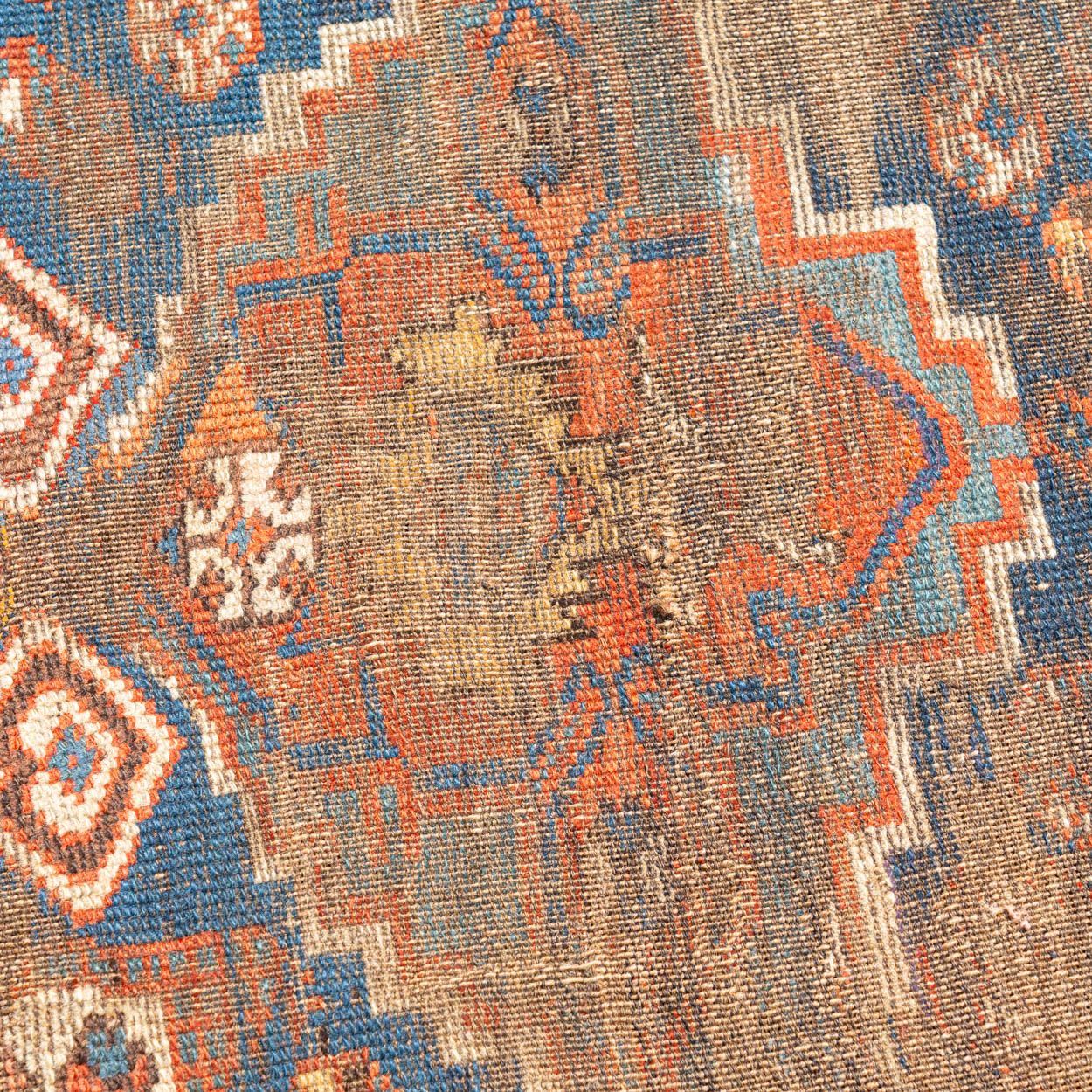 3'7" x 7'11" Antique Kazak Rug RUGS - vintage Rug & Weave Rugs