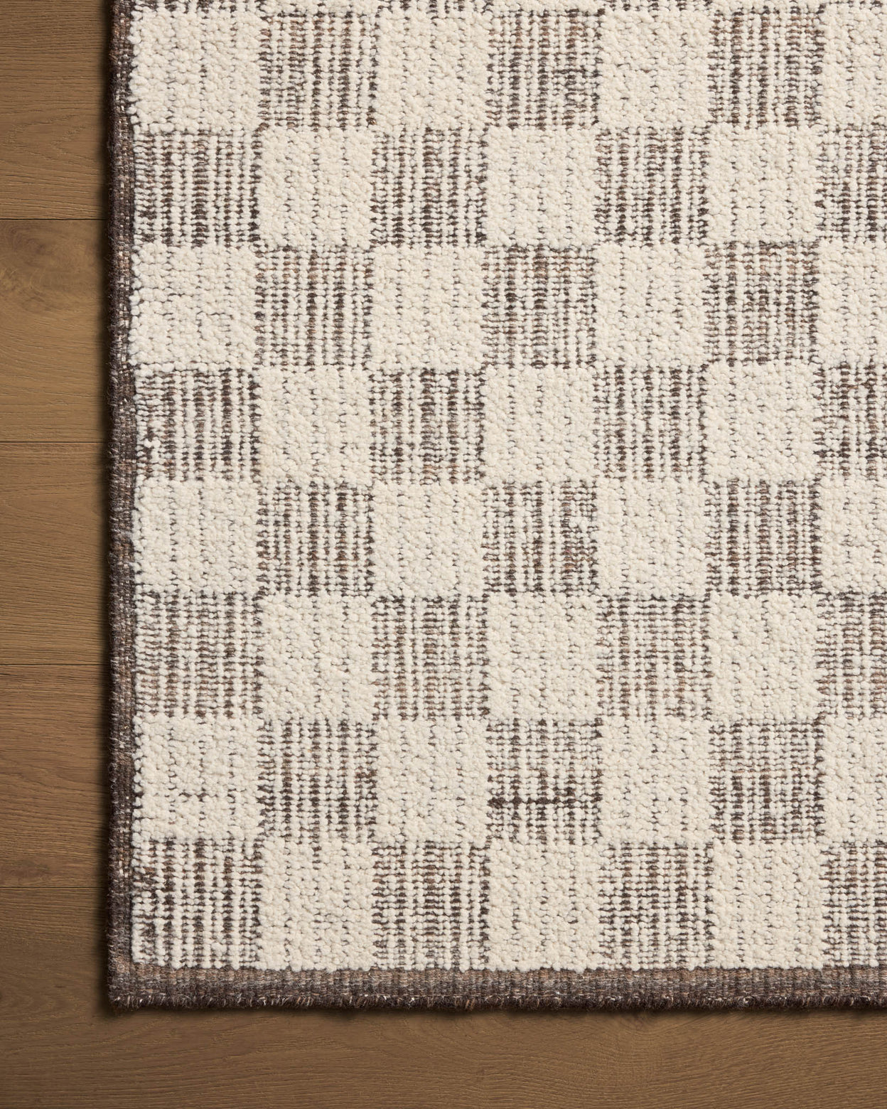 Brigette Romanek x Loloi Knox Ivory / Mocha Rug 1- RUGS - wool Loloi