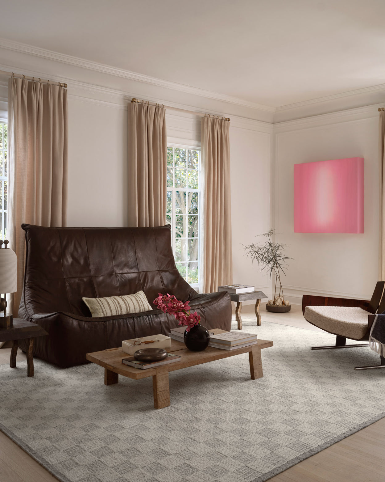 Brigette Romanek x Loloi Knox Ivory / Sky Rug 1- RUGS - wool Loloi