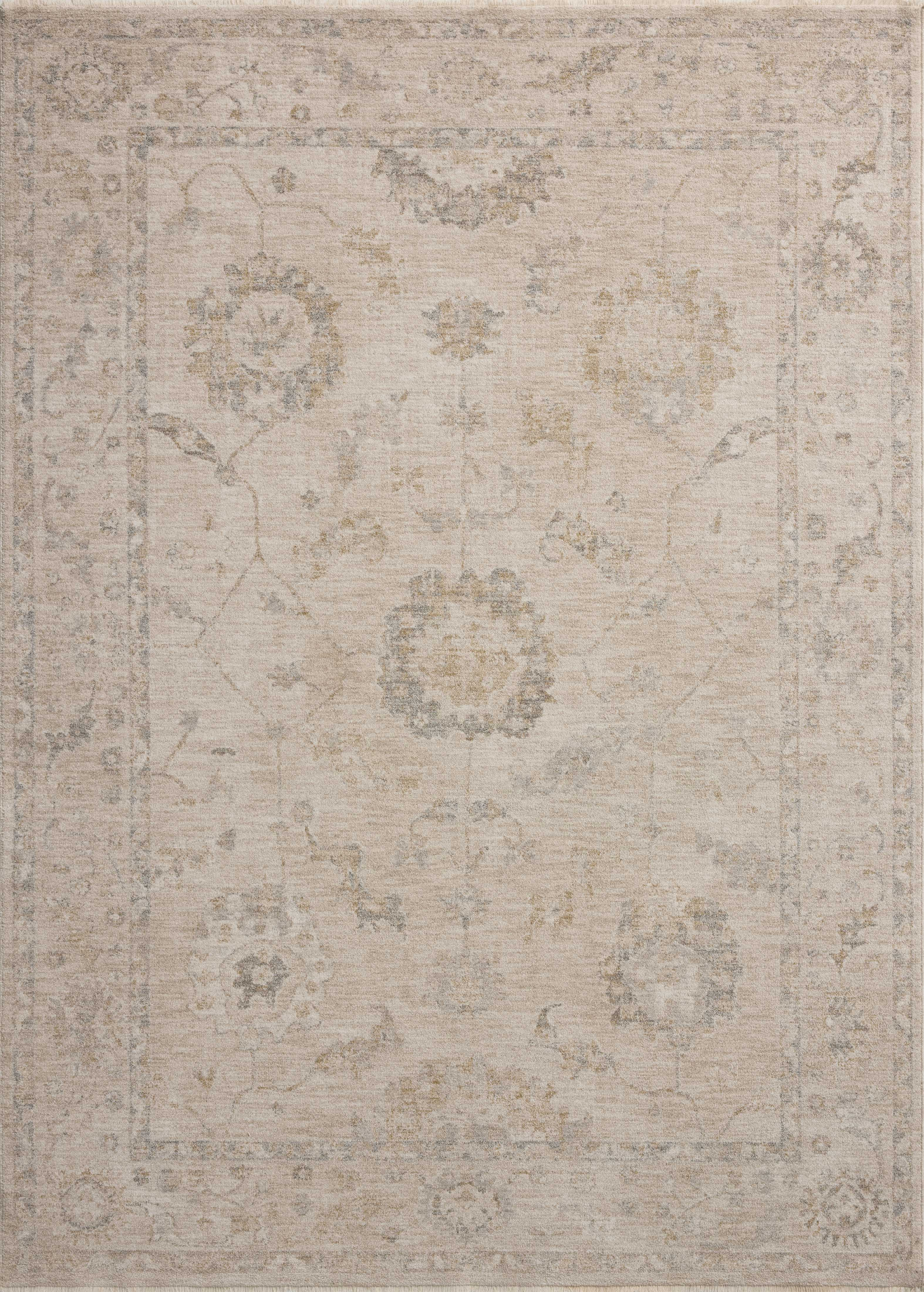 Chris Loves Julia x Loloi Louisa Oatmeal / Slate Rug RUGS - vintage inspired Loloi